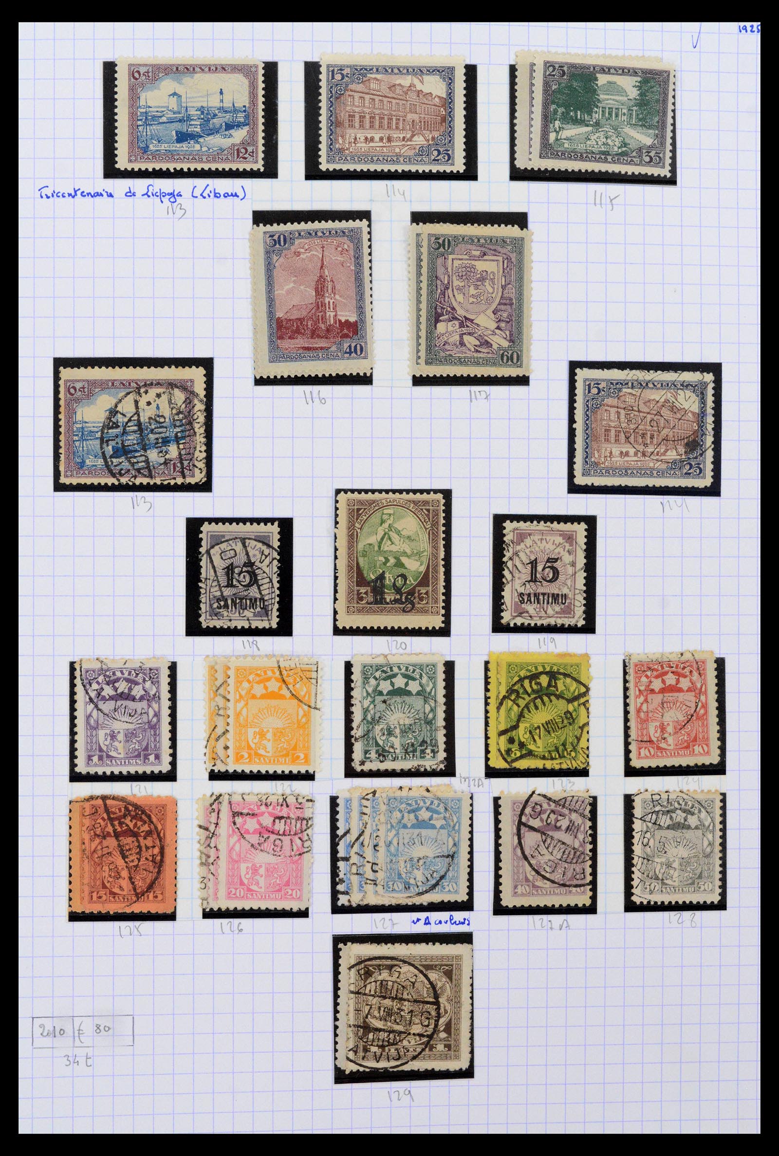 39238 0010 - Stamp collection 39238 Latvia 1919-2008.