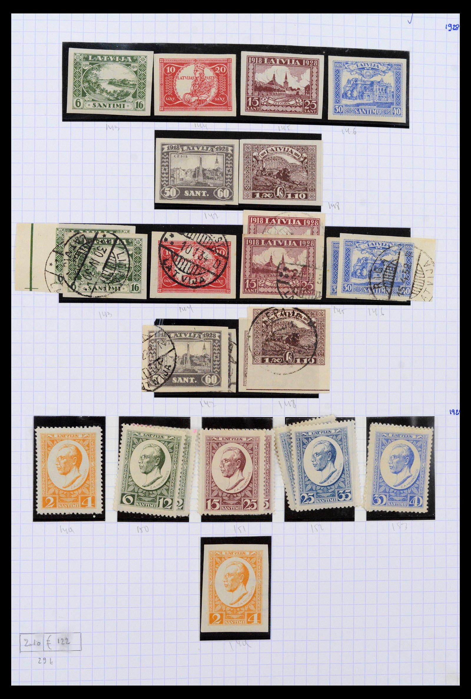 39238 0012 - Stamp collection 39238 Latvia 1919-2008.