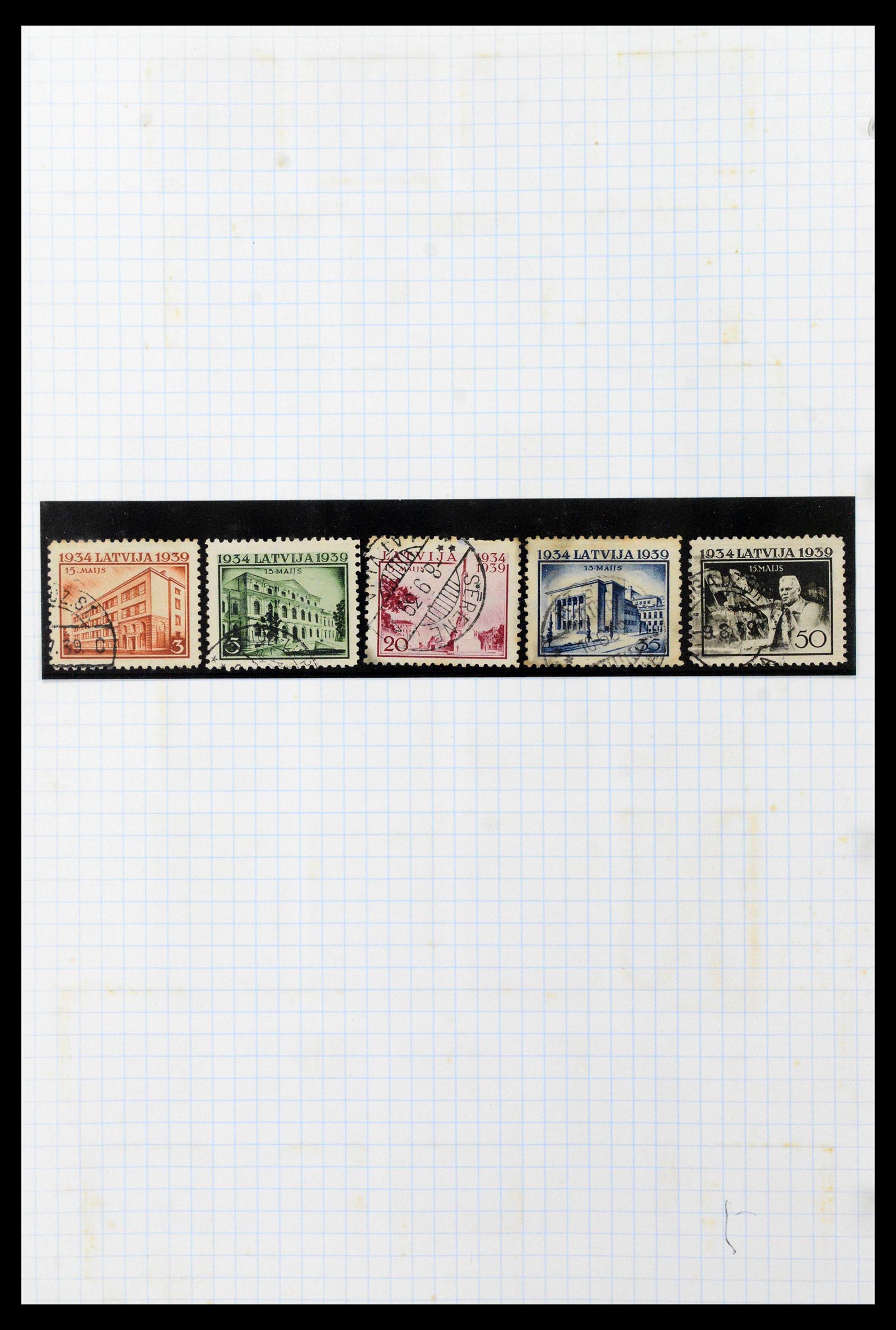 39238 0021 - Postzegelverzameling 39238 Letland 1919-2008.