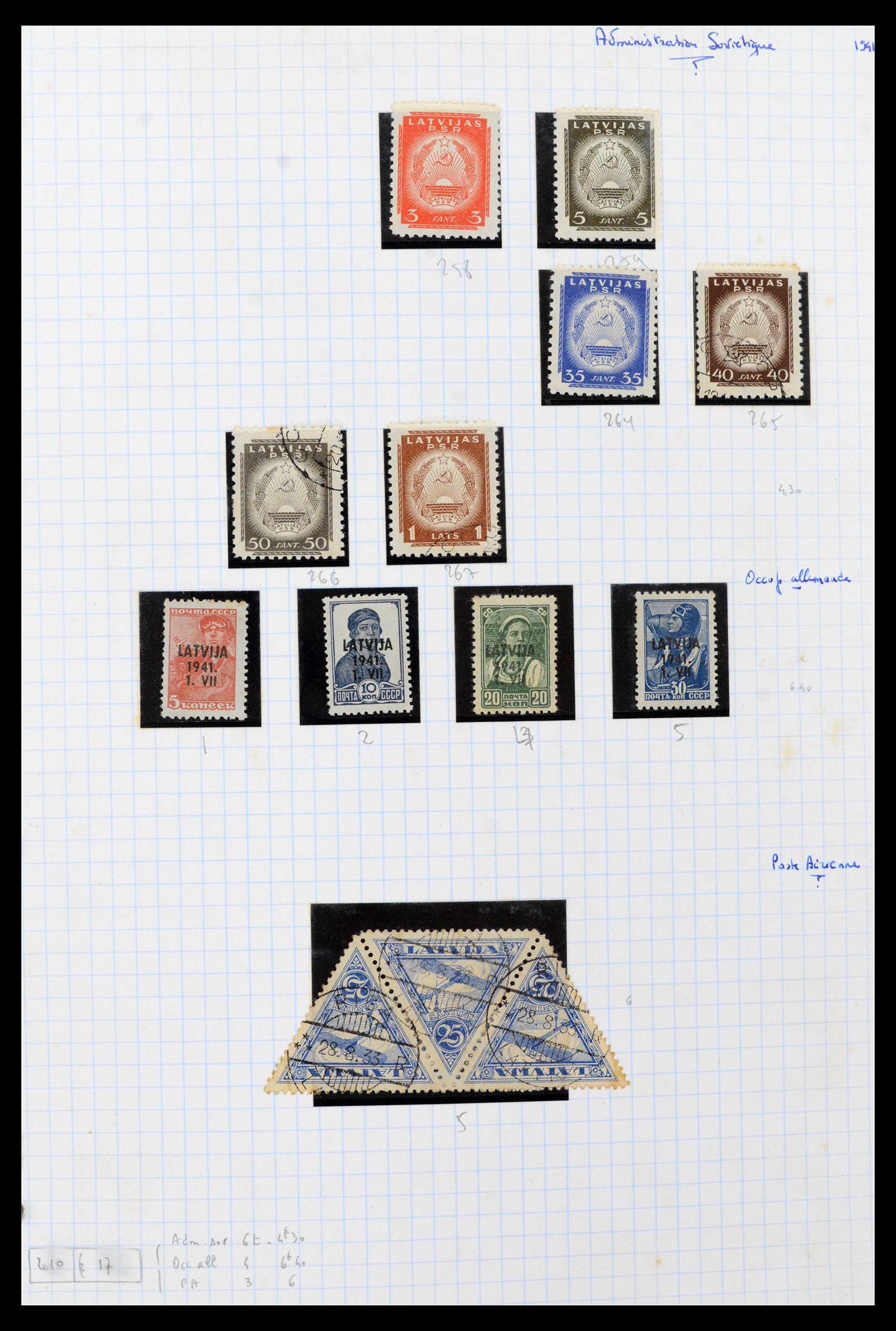 39238 0023 - Postzegelverzameling 39238 Letland 1919-2008.