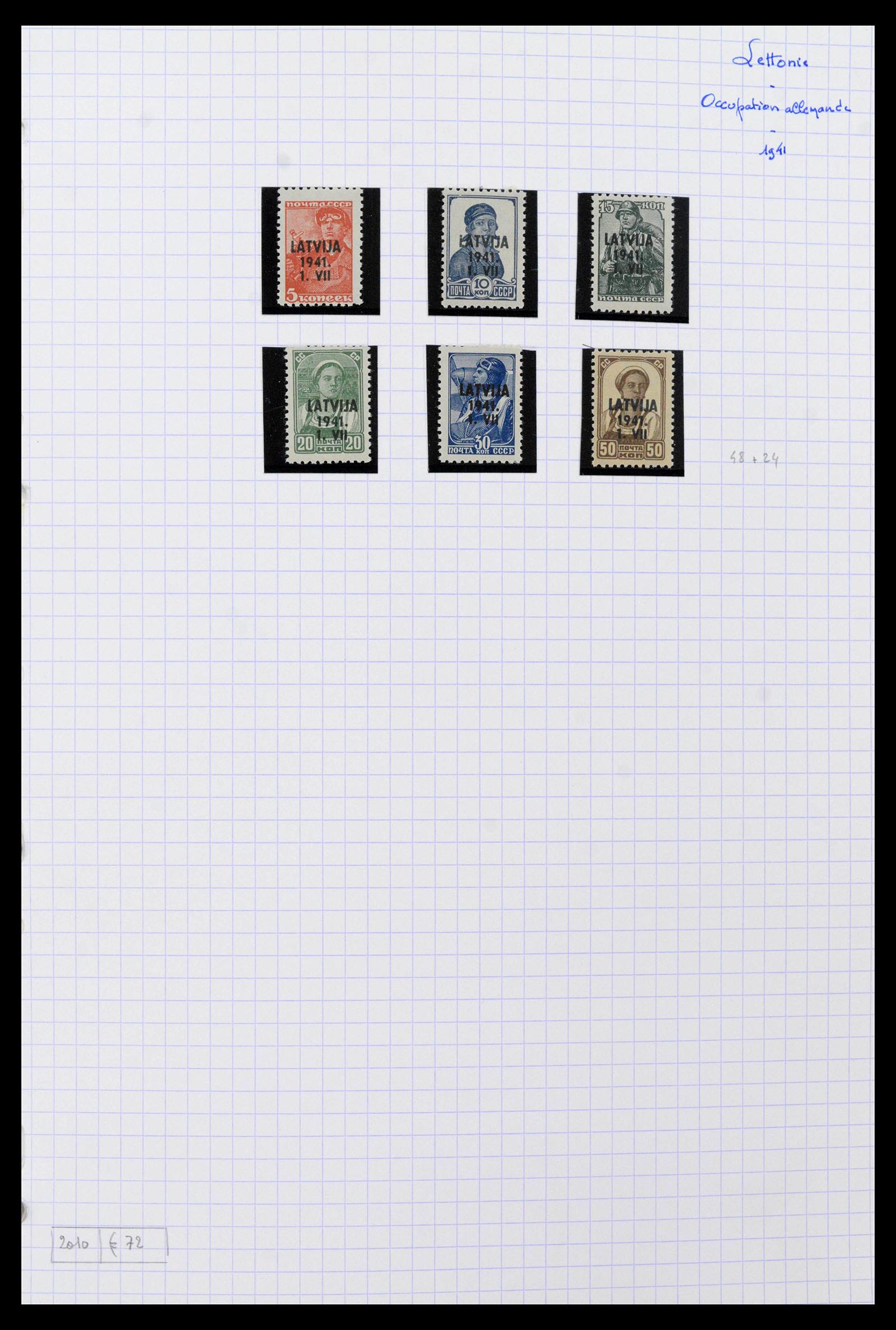 39238 0024 - Postzegelverzameling 39238 Letland 1919-2008.