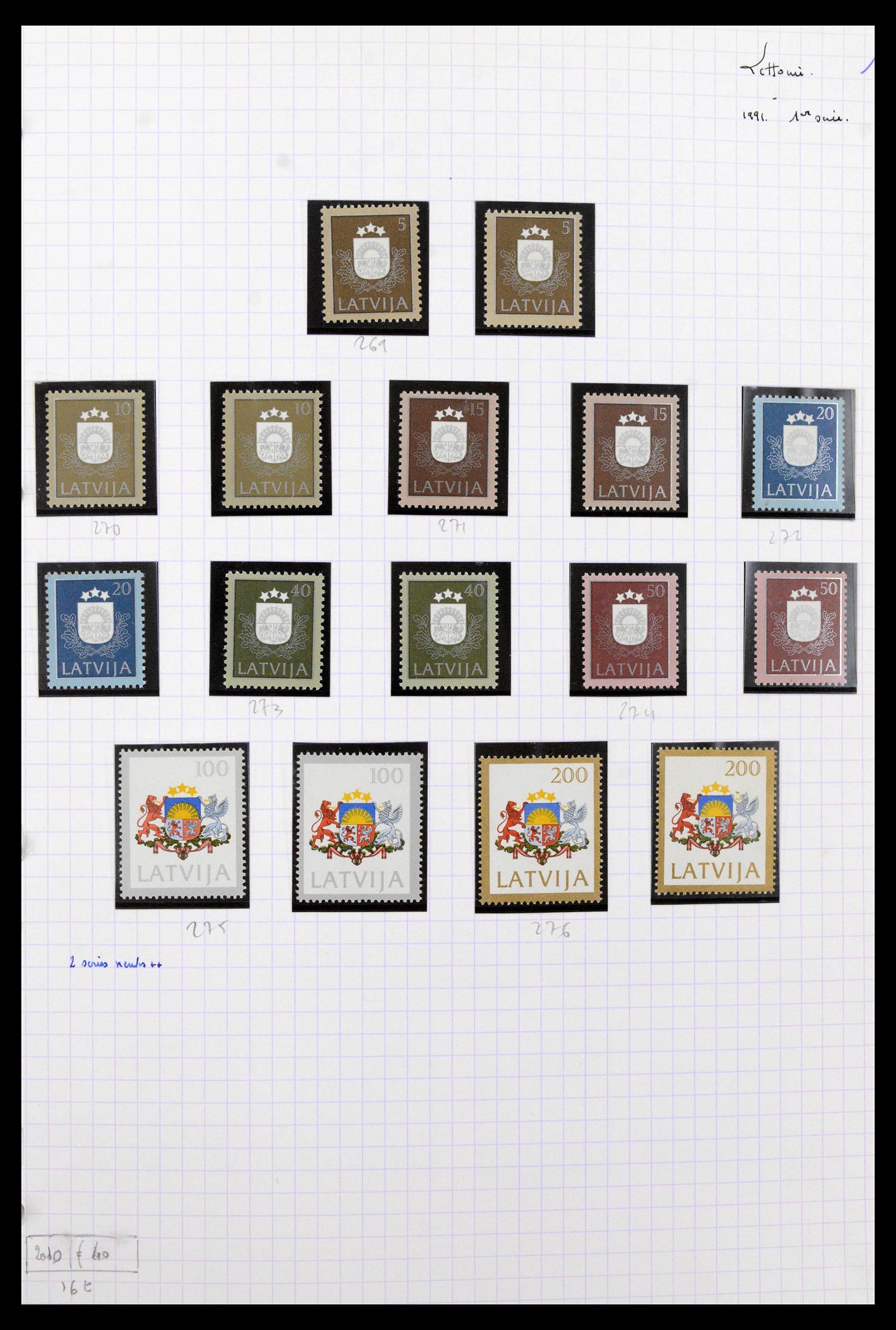 39238 0025 - Postzegelverzameling 39238 Letland 1919-2008.