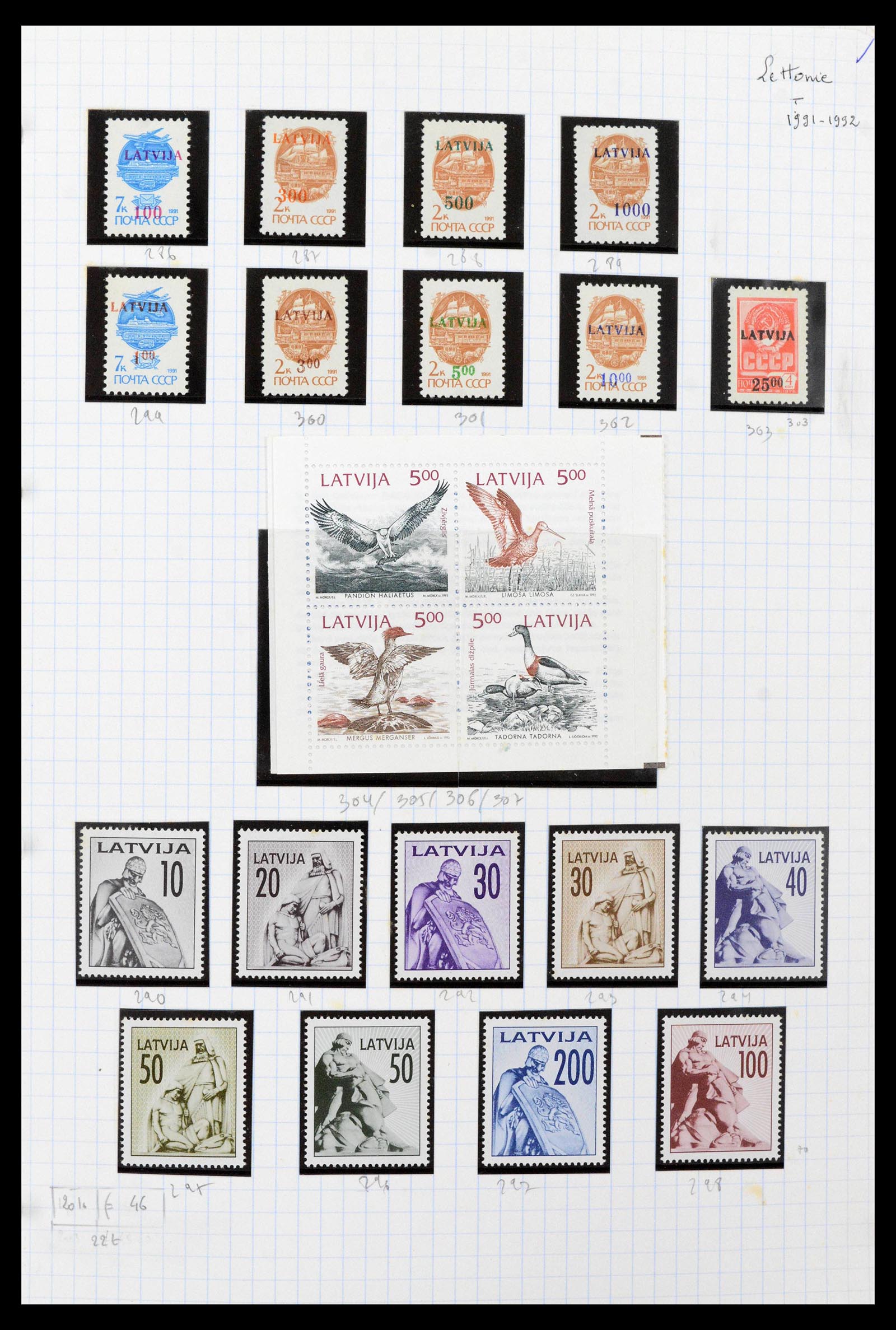 39238 0026 - Postzegelverzameling 39238 Letland 1919-2008.