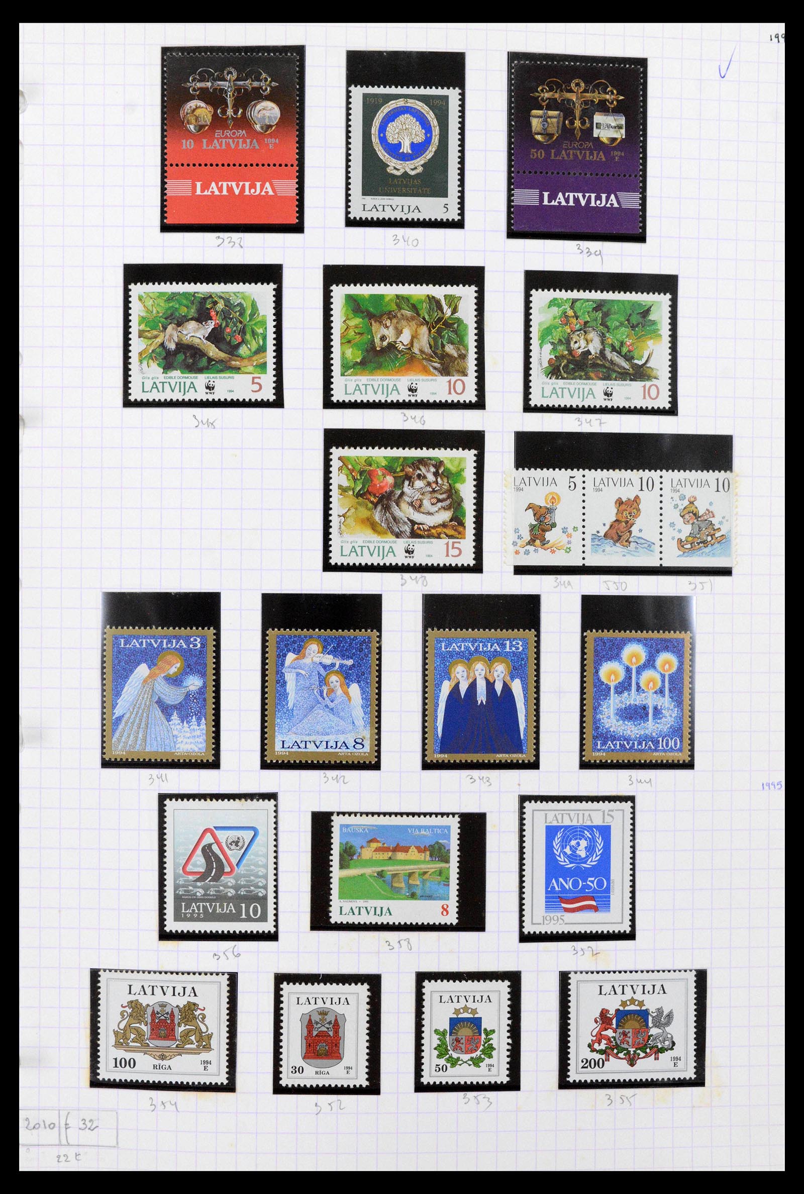 39238 0032 - Postzegelverzameling 39238 Letland 1919-2008.