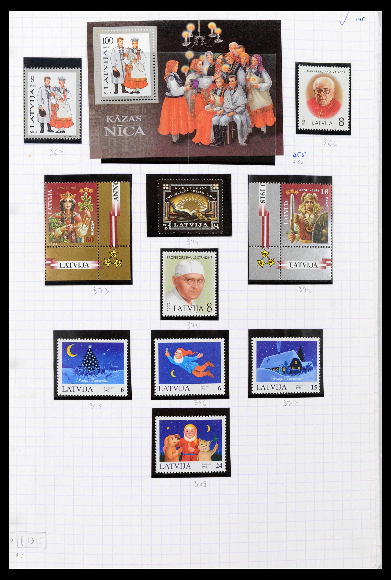 39238 0035 - Postzegelverzameling 39238 Letland 1919-2008.