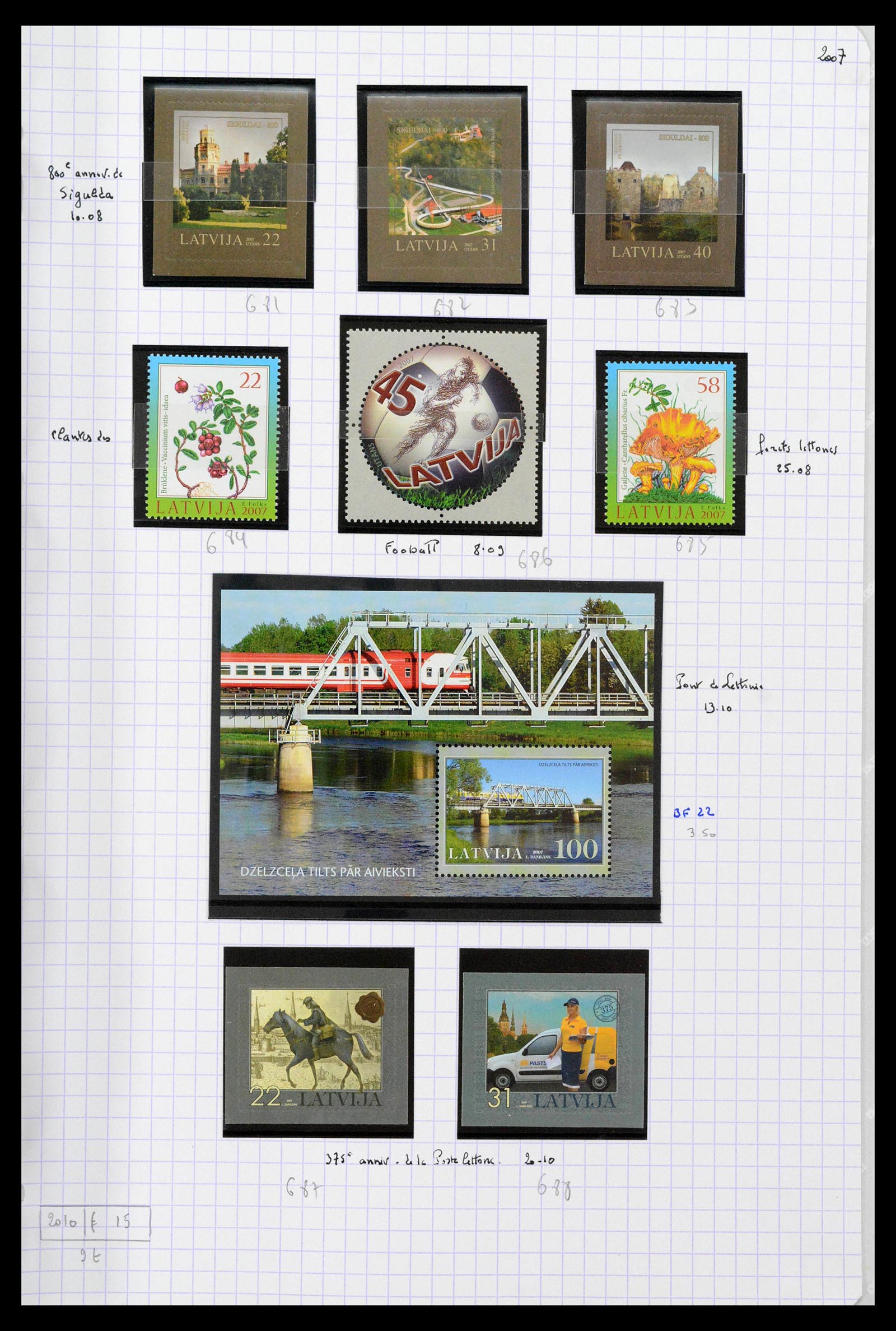 39238 0068 - Postzegelverzameling 39238 Letland 1919-2008.