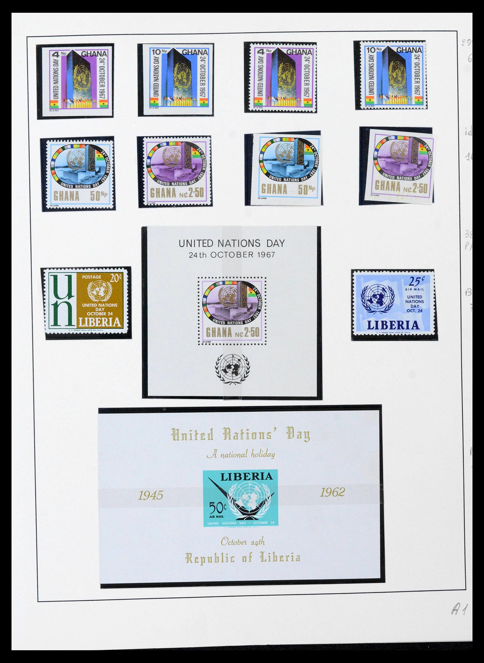 39241 0007 - Postzegelverzameling 39241 Motief Vrede 1950-1980.
