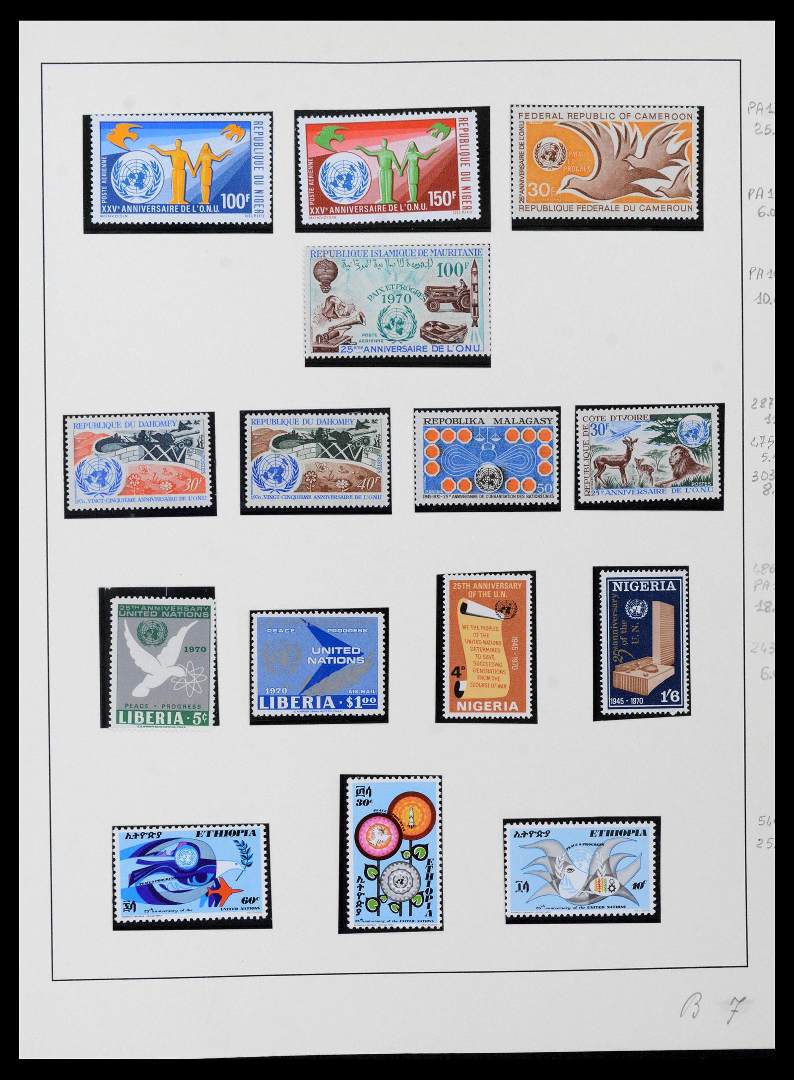39241 0018 - Postzegelverzameling 39241 Motief Vrede 1950-1980.