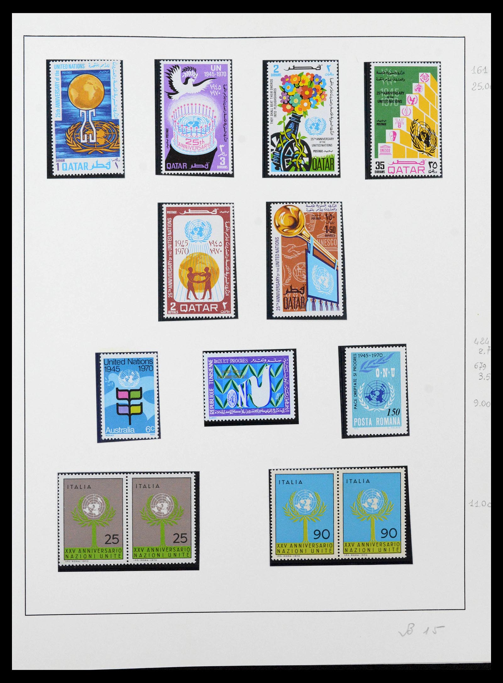 39241 0026 - Postzegelverzameling 39241 Motief Vrede 1950-1980.