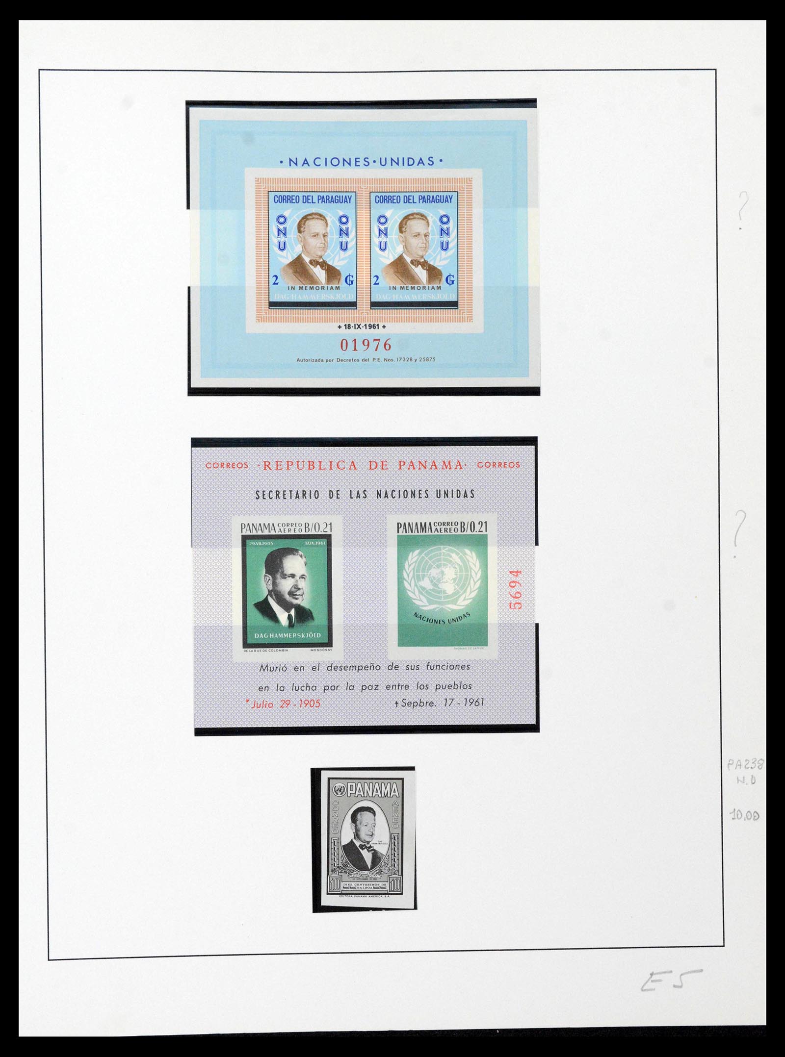 39241 0041 - Postzegelverzameling 39241 Motief Vrede 1950-1980.
