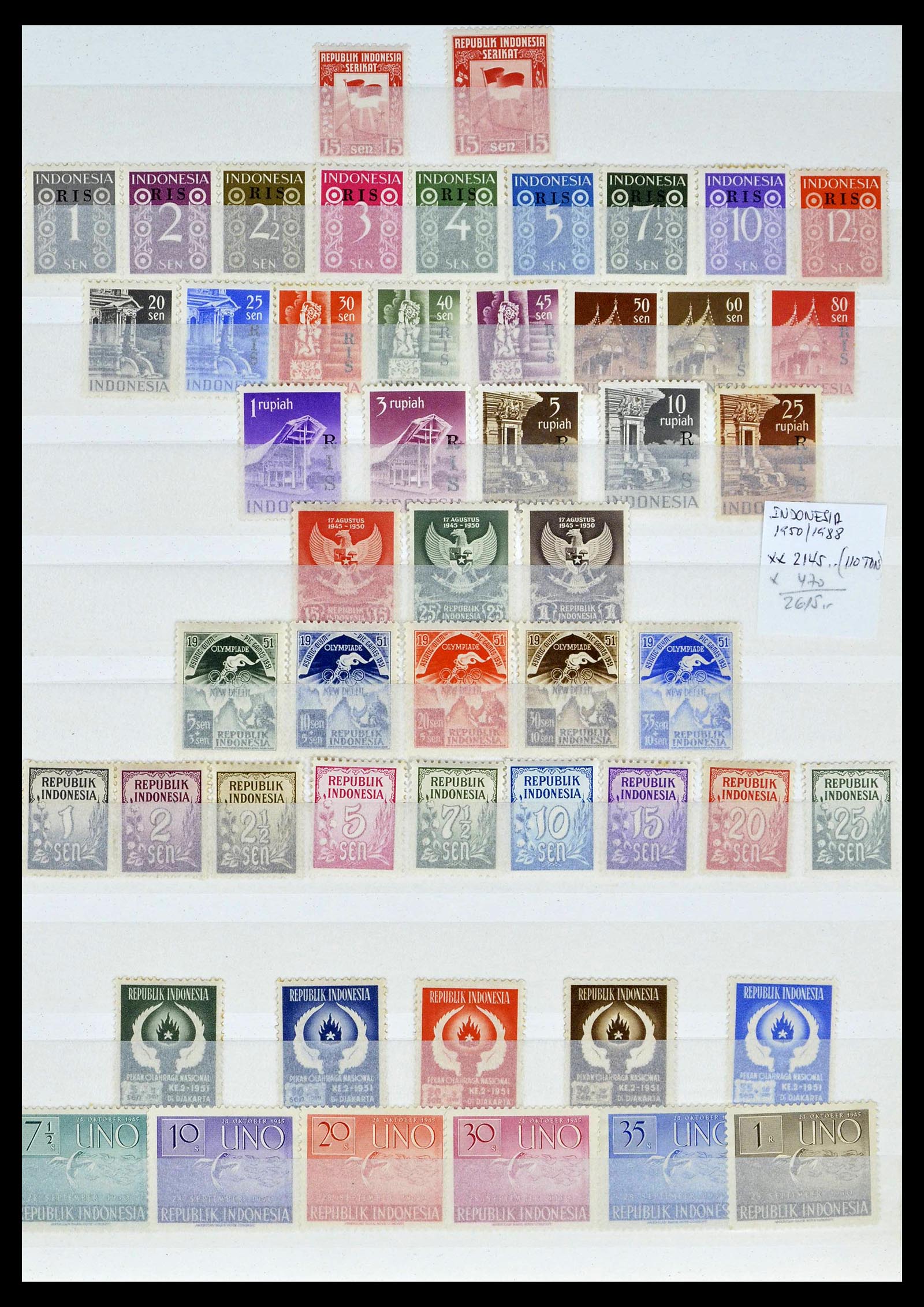 39244 0001 - Postzegelverzameling 39244 Indonesië 1950-2003.