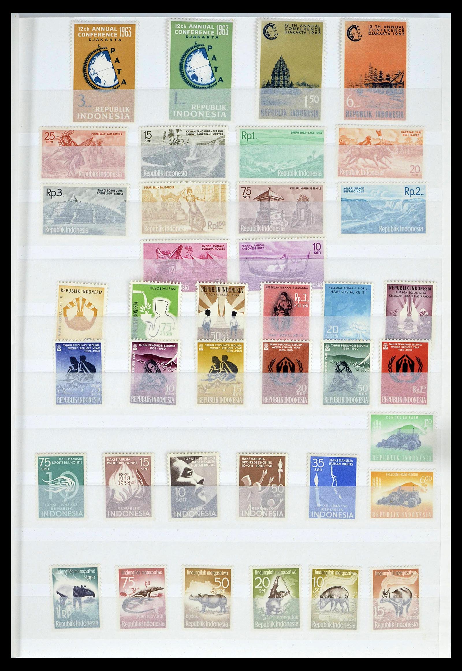 39244 0005 - Postzegelverzameling 39244 Indonesië 1950-2003.