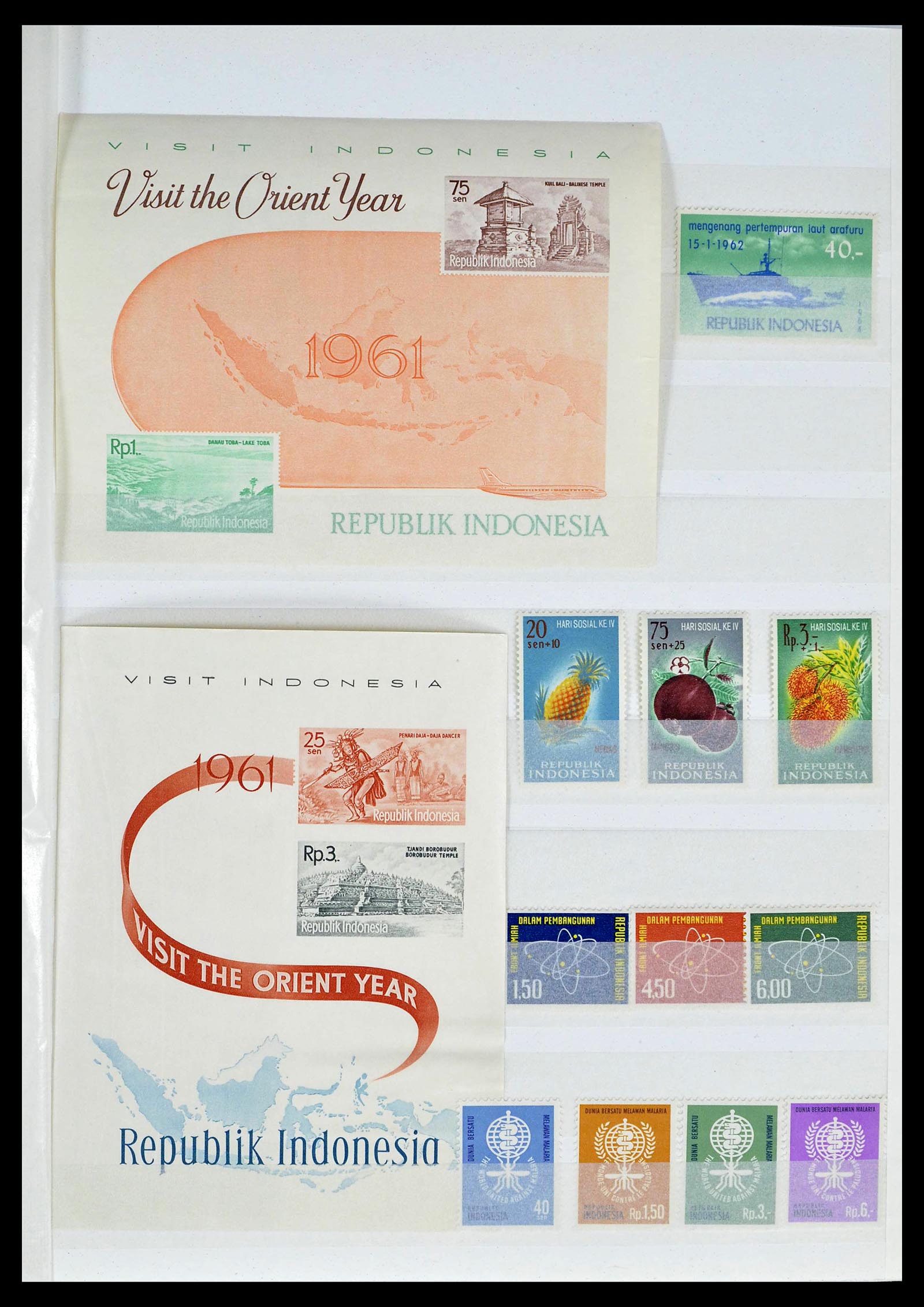 39244 0007 - Postzegelverzameling 39244 Indonesië 1950-2003.