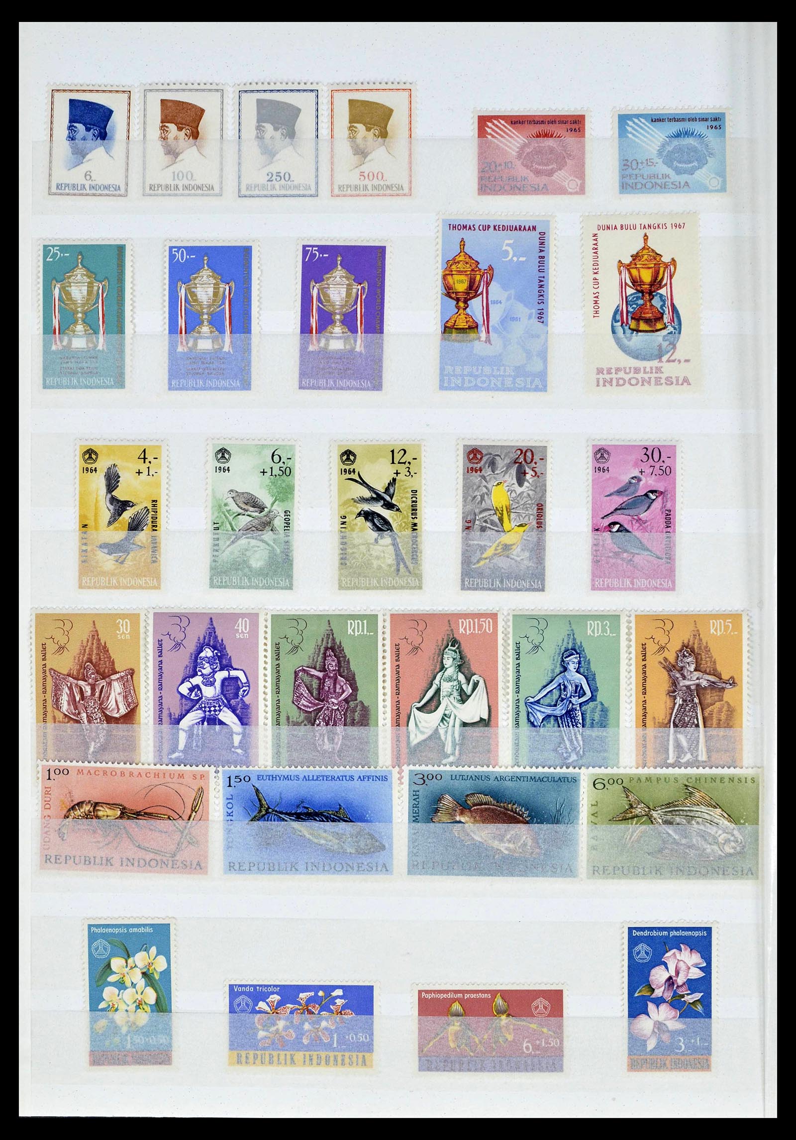 39244 0008 - Postzegelverzameling 39244 Indonesië 1950-2003.