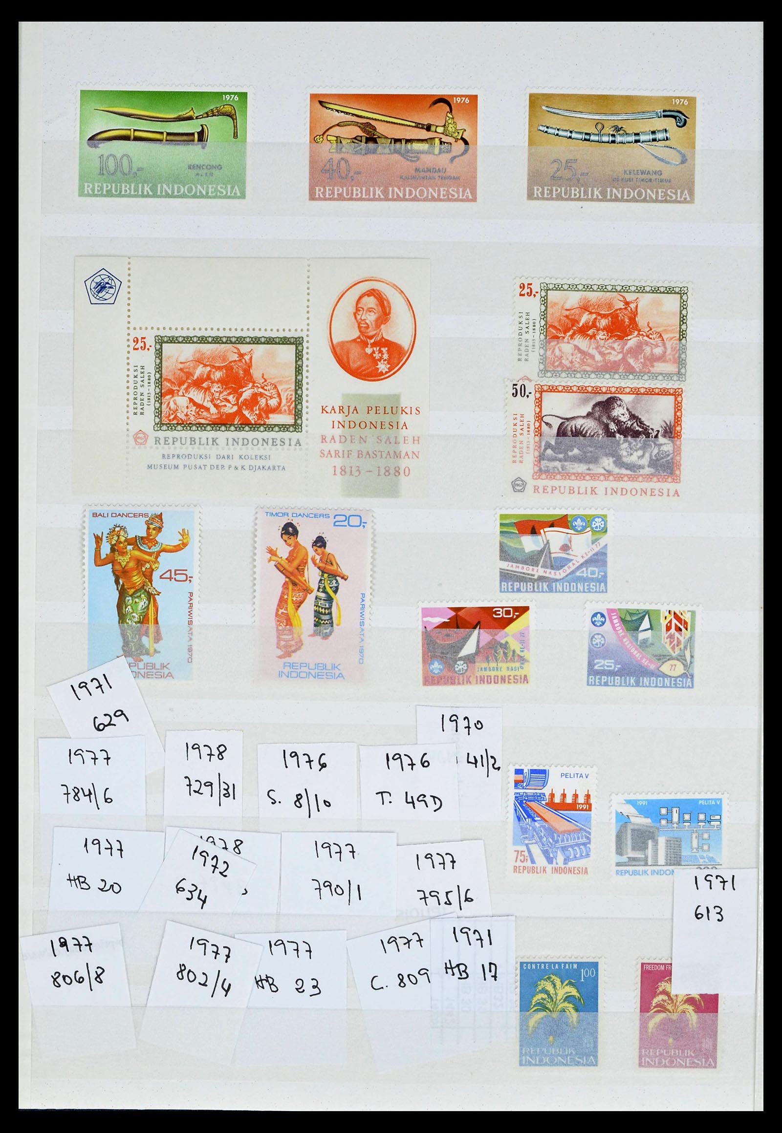 39244 0010 - Postzegelverzameling 39244 Indonesië 1950-2003.