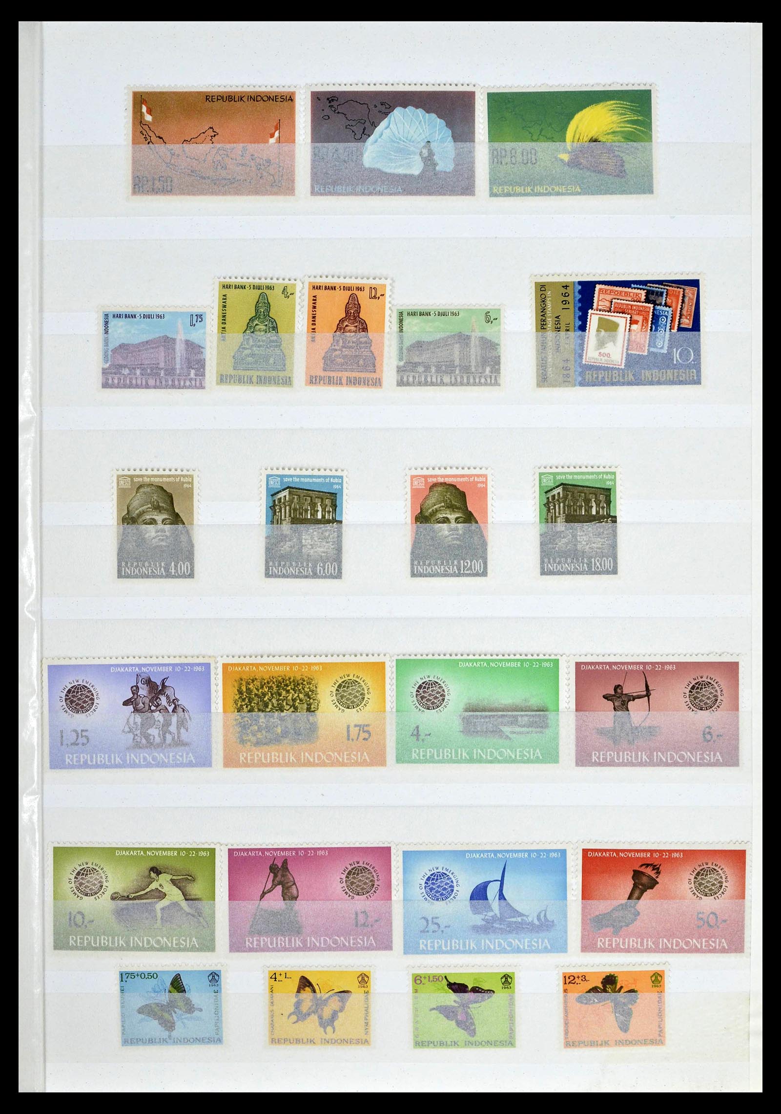 39244 0011 - Postzegelverzameling 39244 Indonesië 1950-2003.