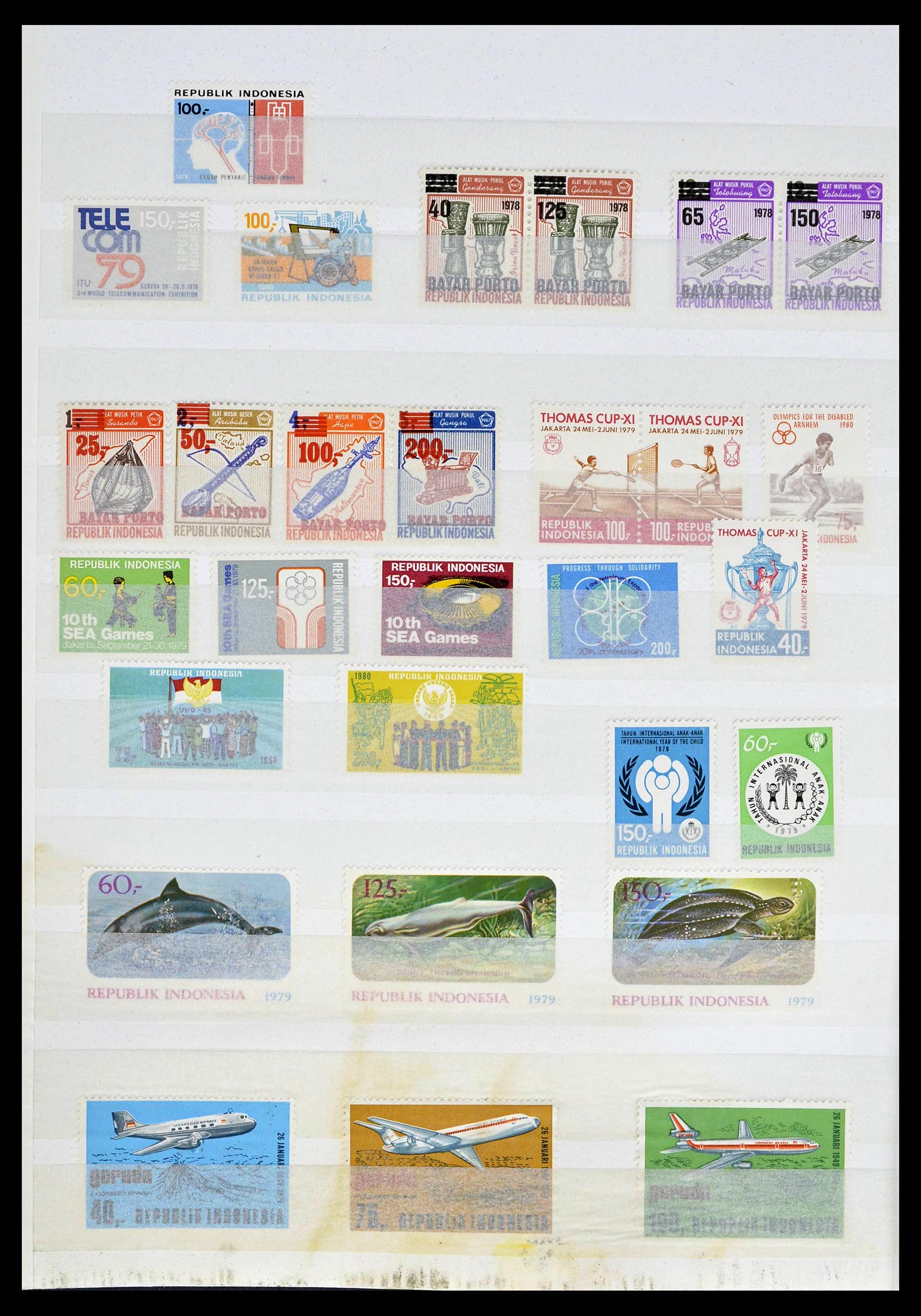 39244 0027 - Postzegelverzameling 39244 Indonesië 1950-2003.