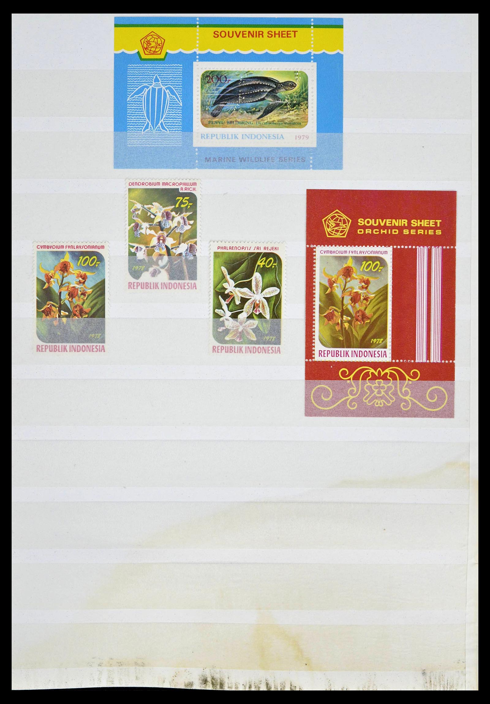 39244 0028 - Postzegelverzameling 39244 Indonesië 1950-2003.