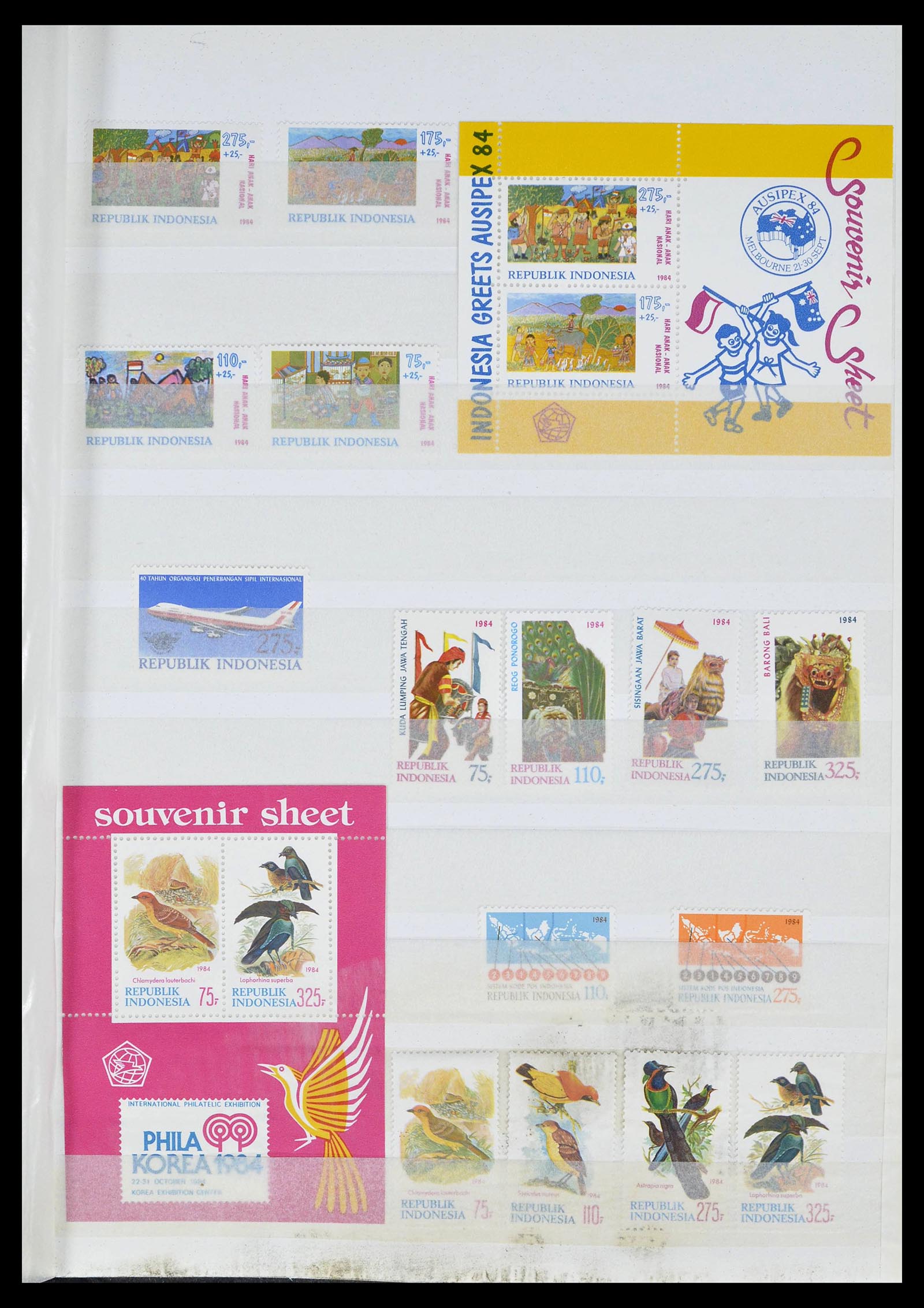 39244 0038 - Postzegelverzameling 39244 Indonesië 1950-2003.