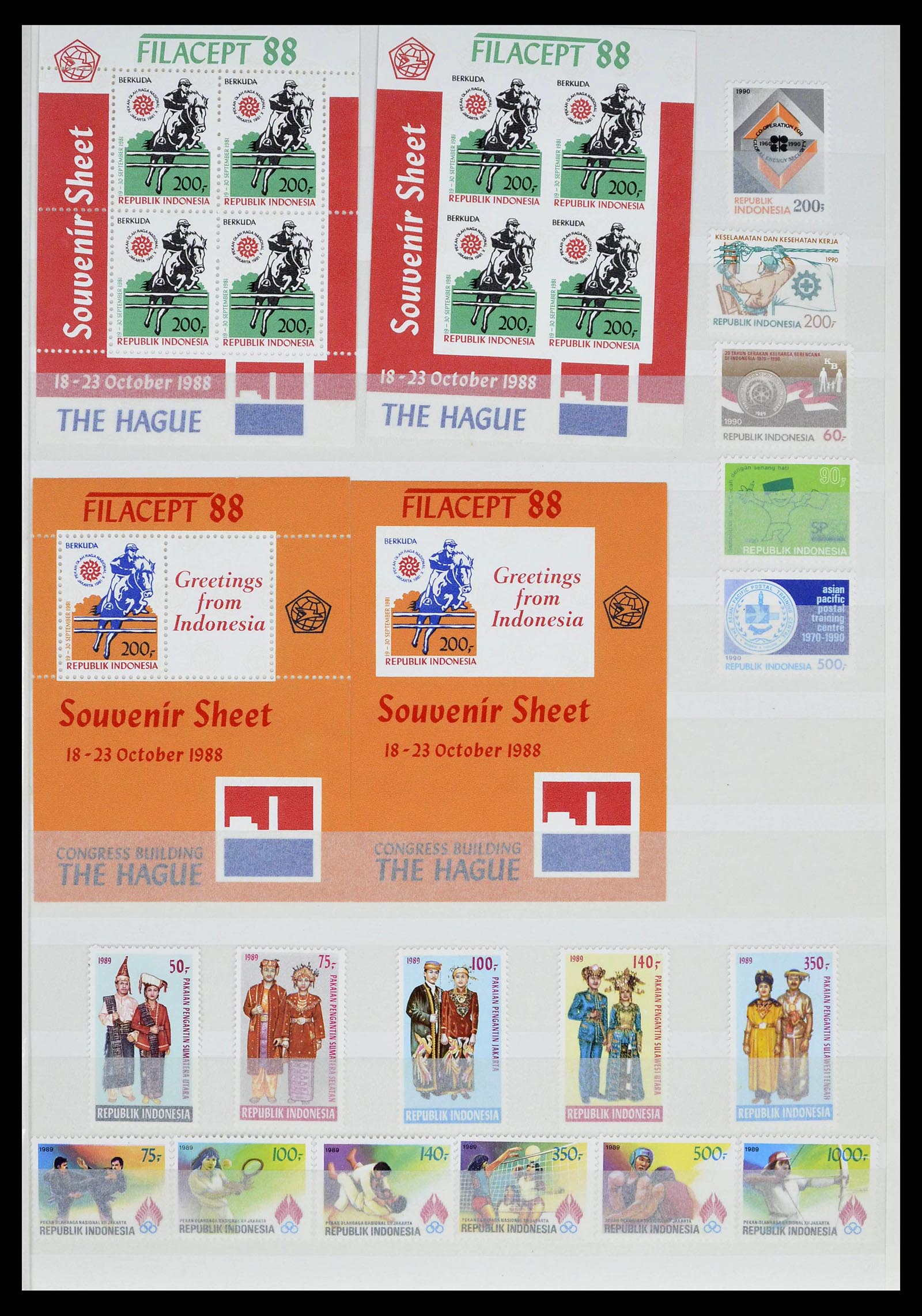 39244 0044 - Postzegelverzameling 39244 Indonesië 1950-2003.