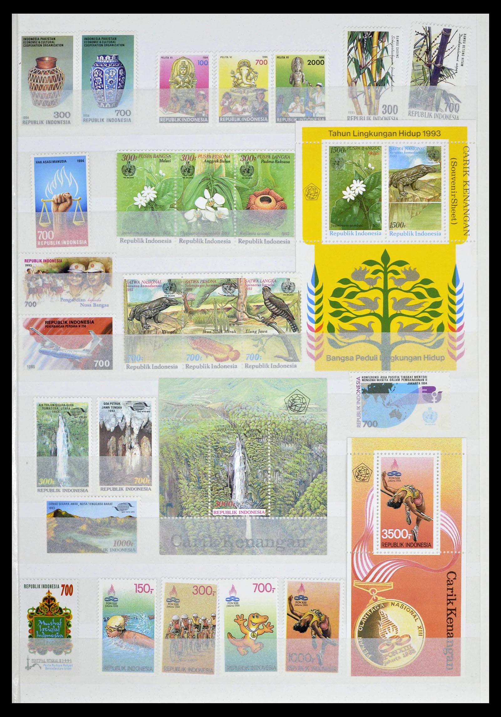 39244 0050 - Postzegelverzameling 39244 Indonesië 1950-2003.