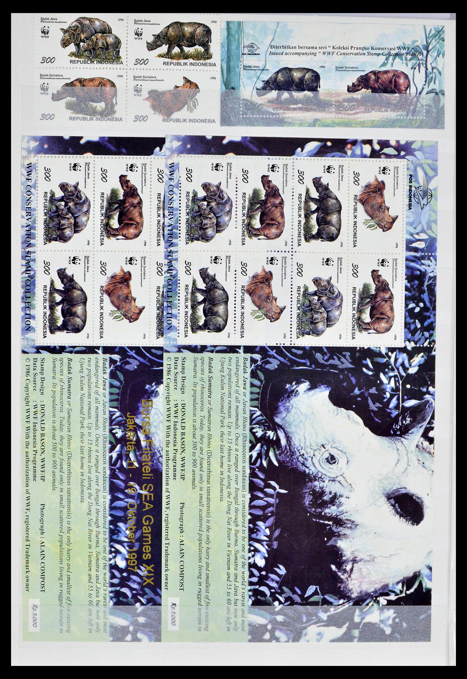 39244 0057 - Postzegelverzameling 39244 Indonesië 1950-2003.