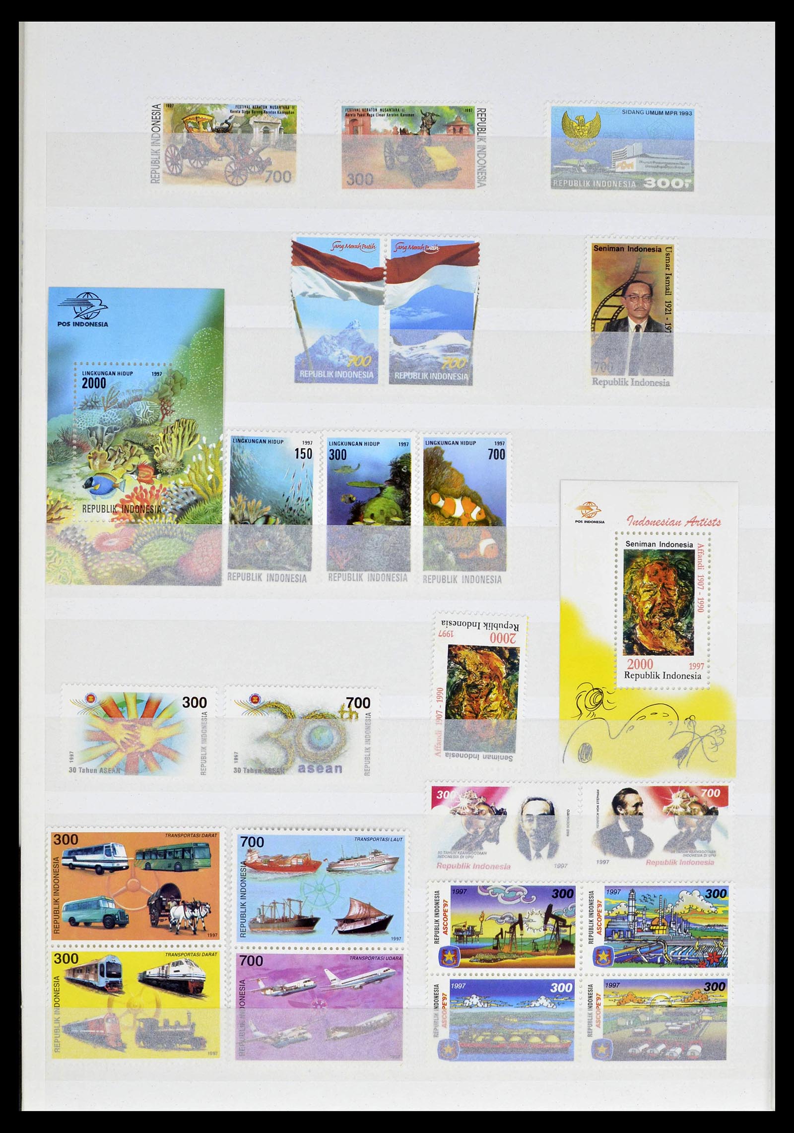 39244 0059 - Postzegelverzameling 39244 Indonesië 1950-2003.
