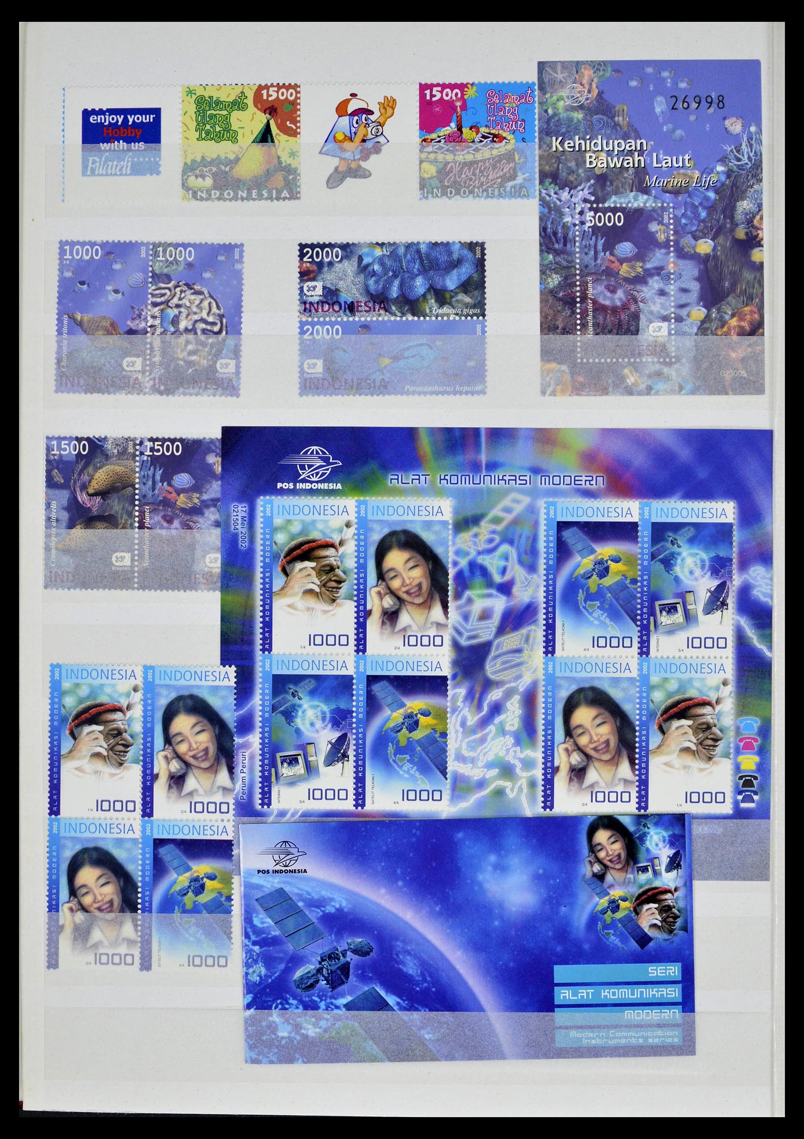 39244 0081 - Postzegelverzameling 39244 Indonesië 1950-2003.