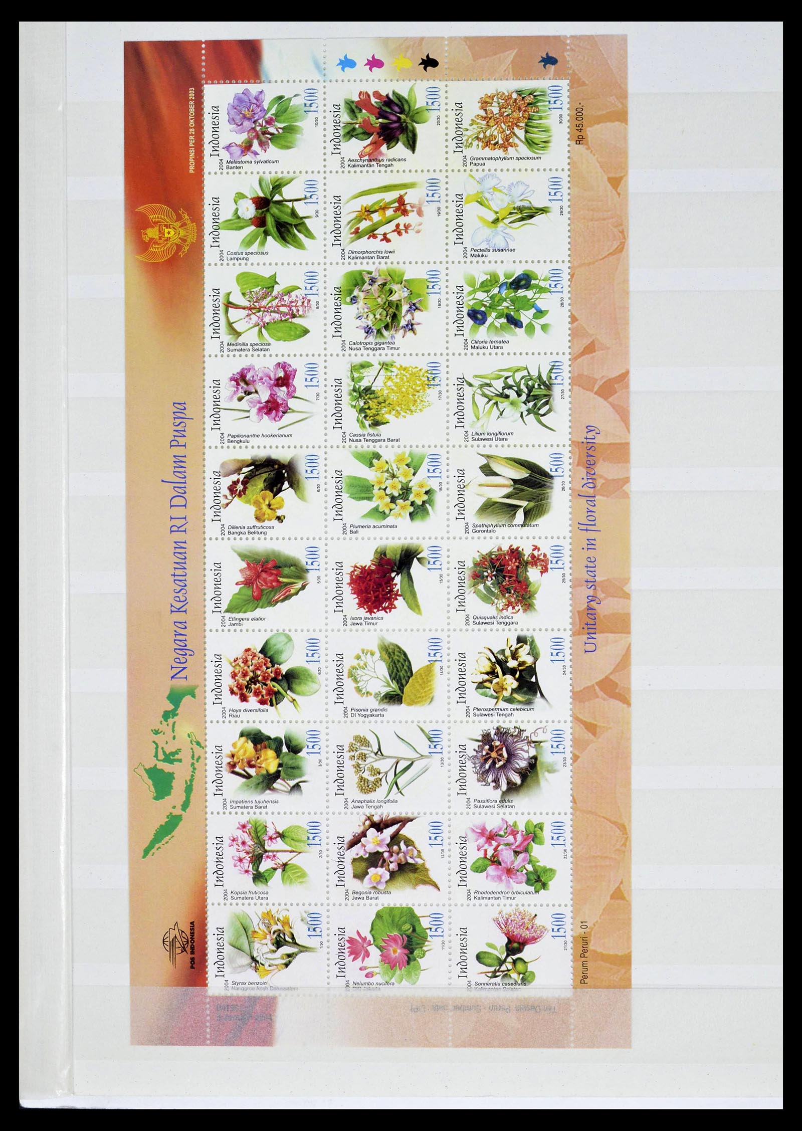 39244 0090 - Postzegelverzameling 39244 Indonesië 1950-2003.