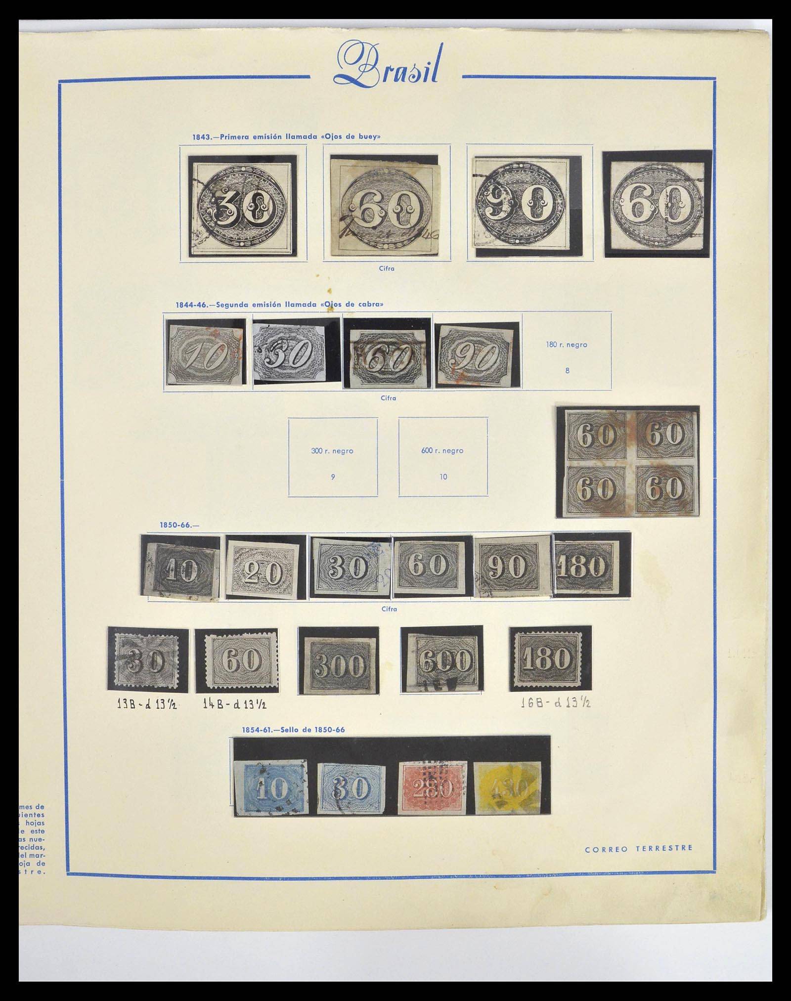 39245 0002 - Postzegelverzameling 39245 Brazilië 1843-1968.