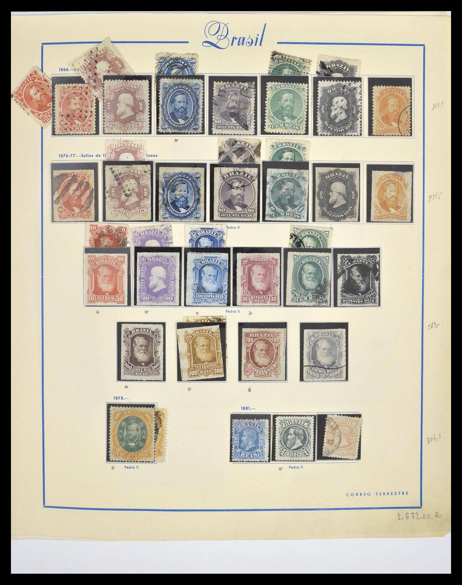 39245 0003 - Postzegelverzameling 39245 Brazilië 1843-1968.