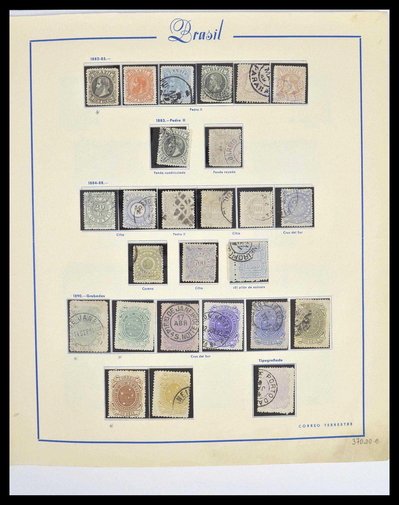 39245 0004 - Postzegelverzameling 39245 Brazilië 1843-1968.