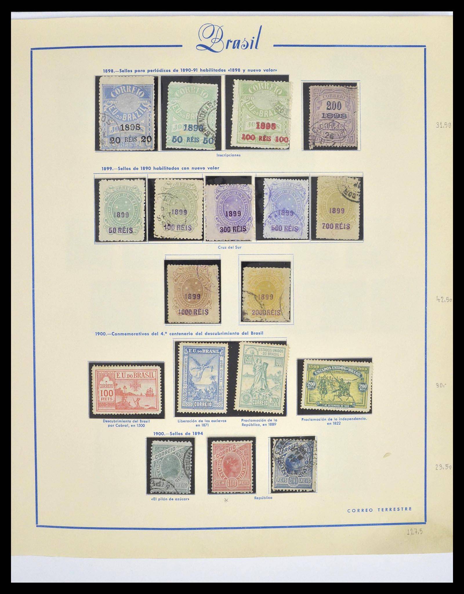 39245 0006 - Postzegelverzameling 39245 Brazilië 1843-1968.