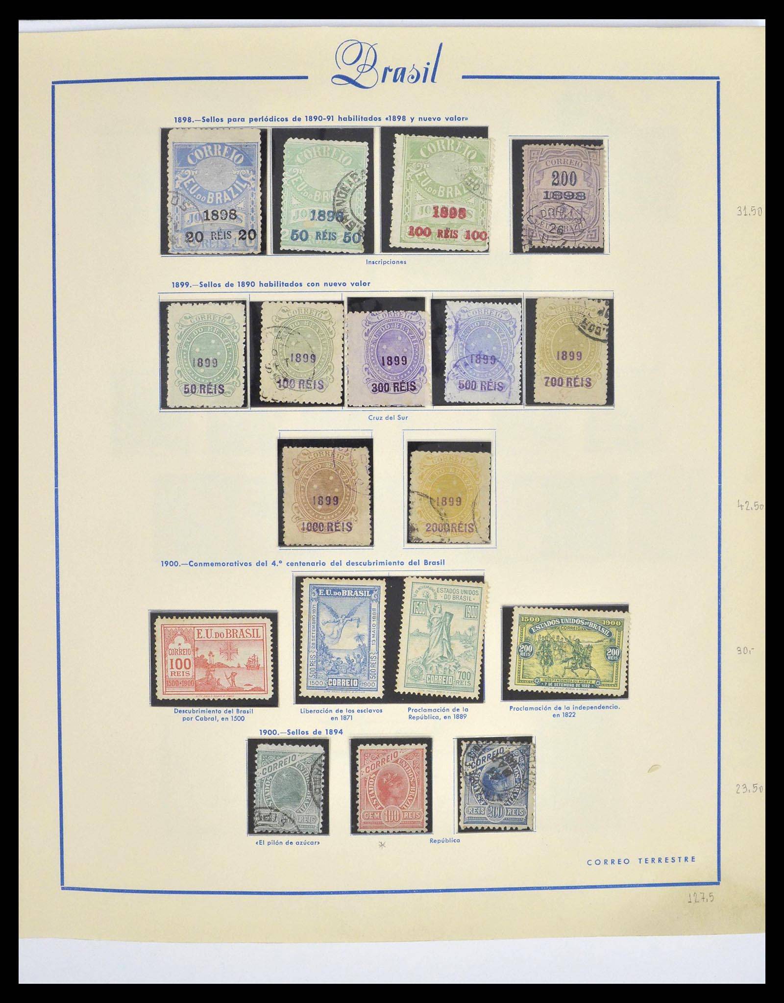 39245 0006 - Stamp collection 39245 Brazil 1843-1968.