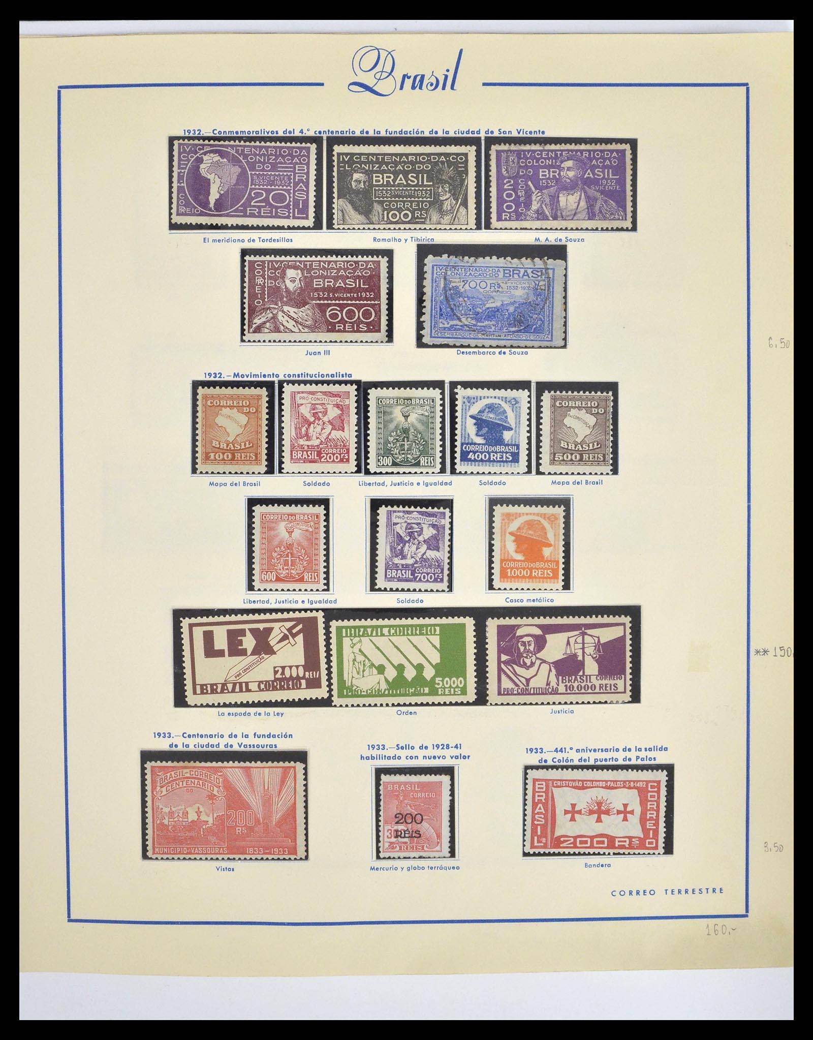 39245 0012 - Stamp collection 39245 Brazil 1843-1968.