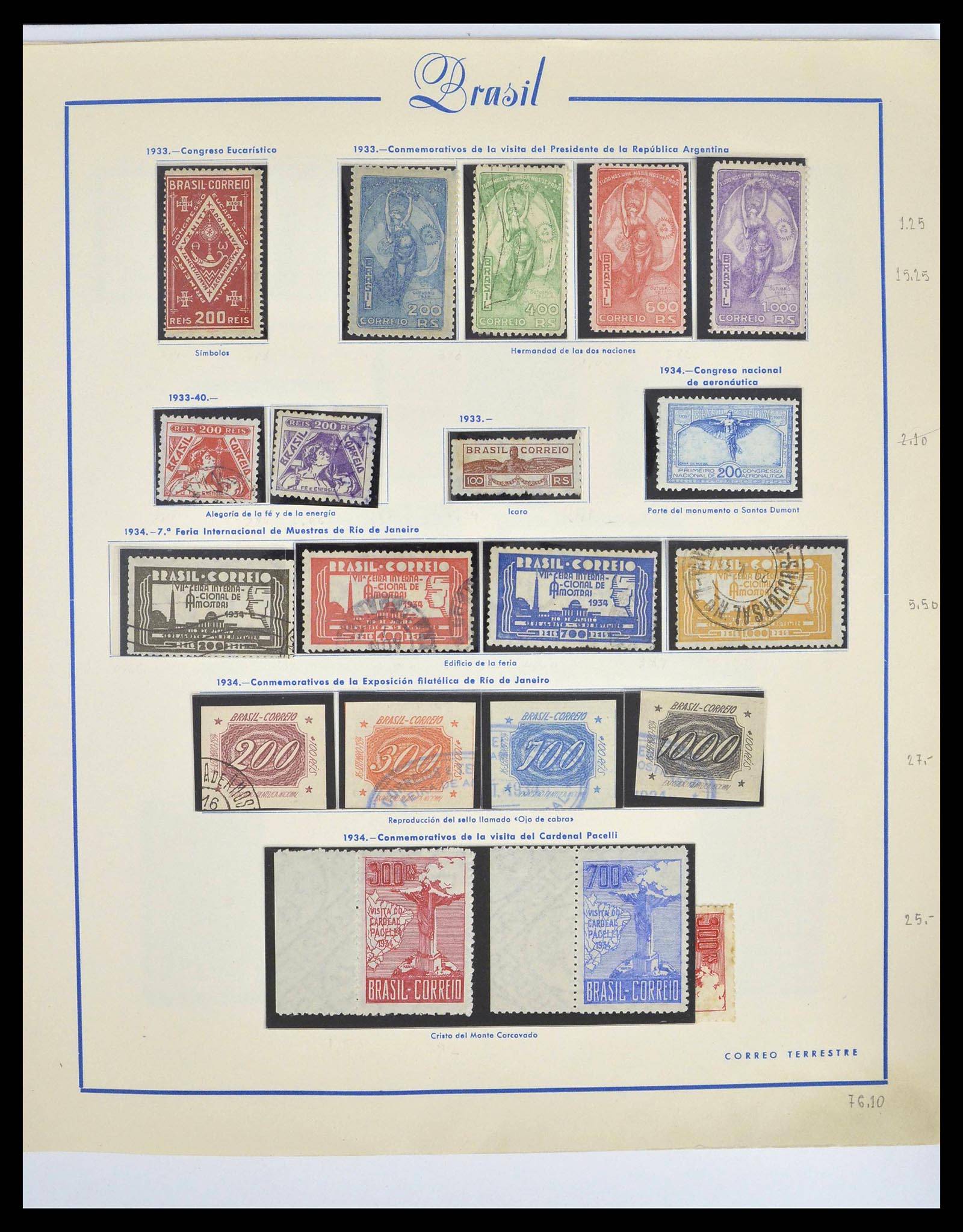 39245 0013 - Postzegelverzameling 39245 Brazilië 1843-1968.