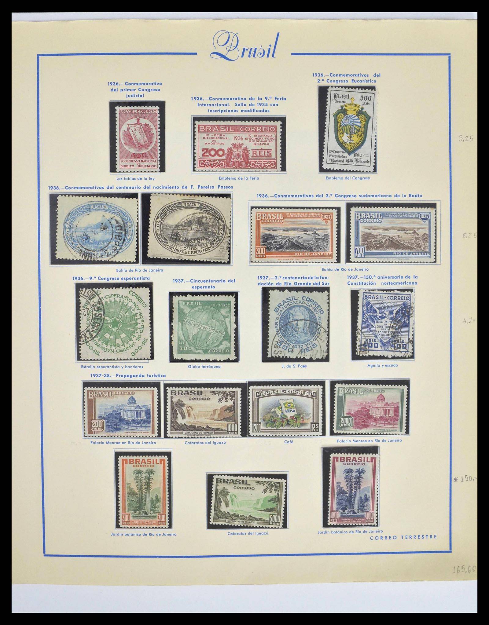 39245 0016 - Stamp collection 39245 Brazil 1843-1968.