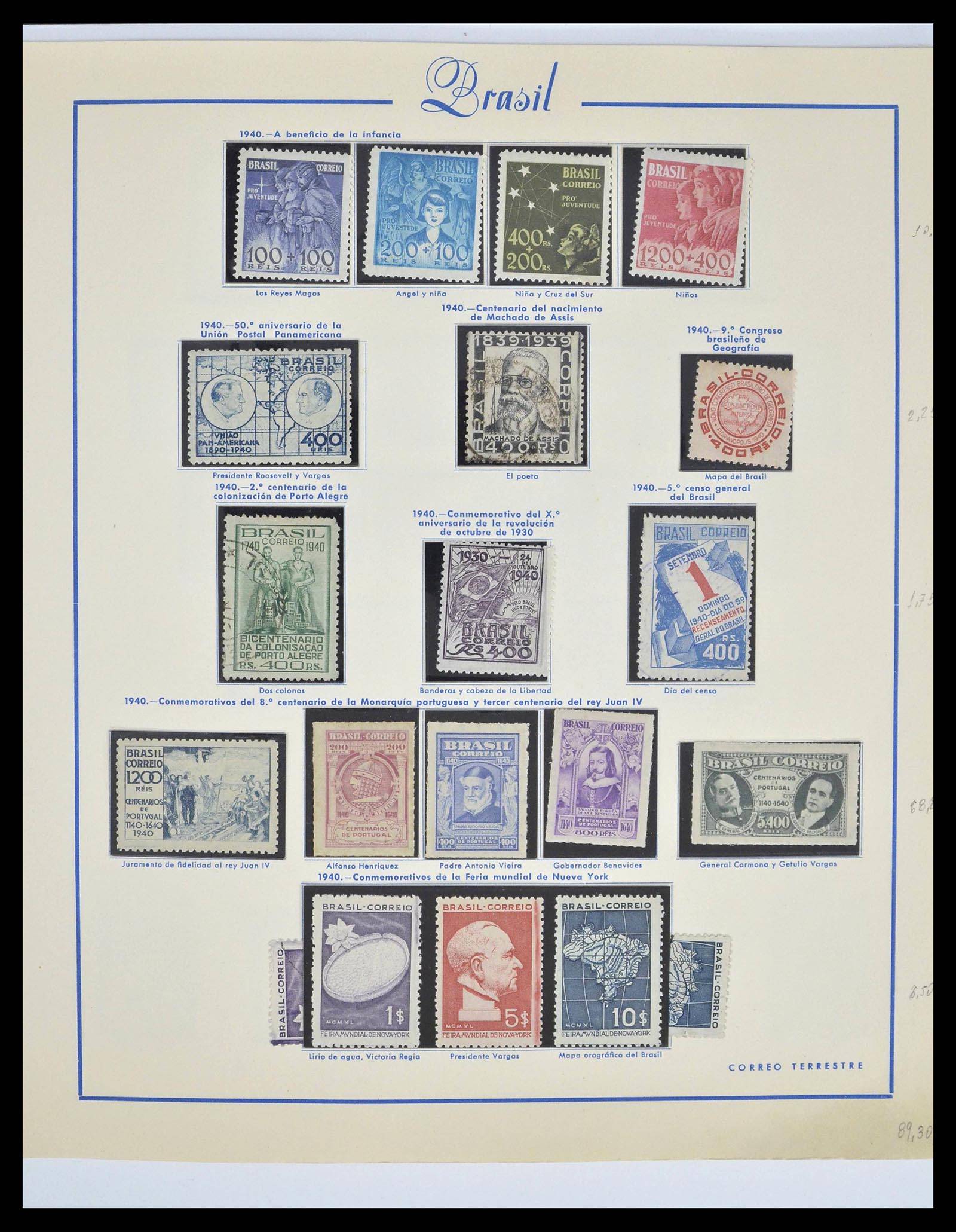 39245 0019 - Postzegelverzameling 39245 Brazilië 1843-1968.