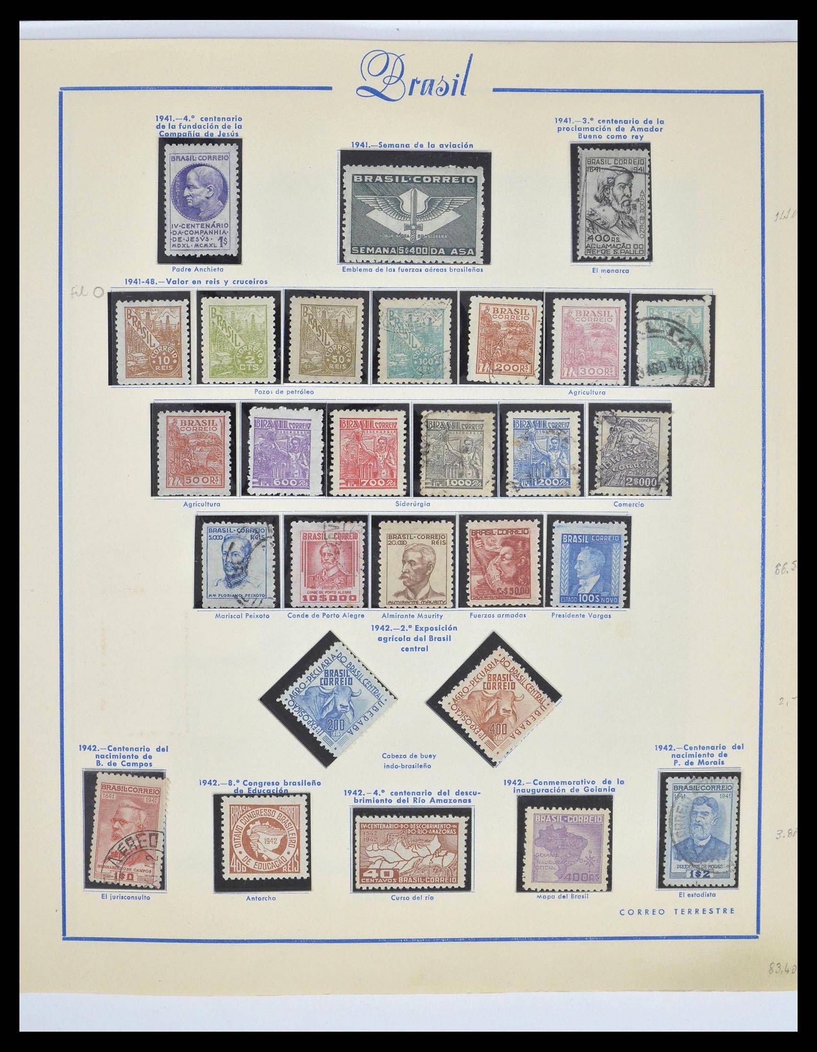 39245 0020 - Postzegelverzameling 39245 Brazilië 1843-1968.