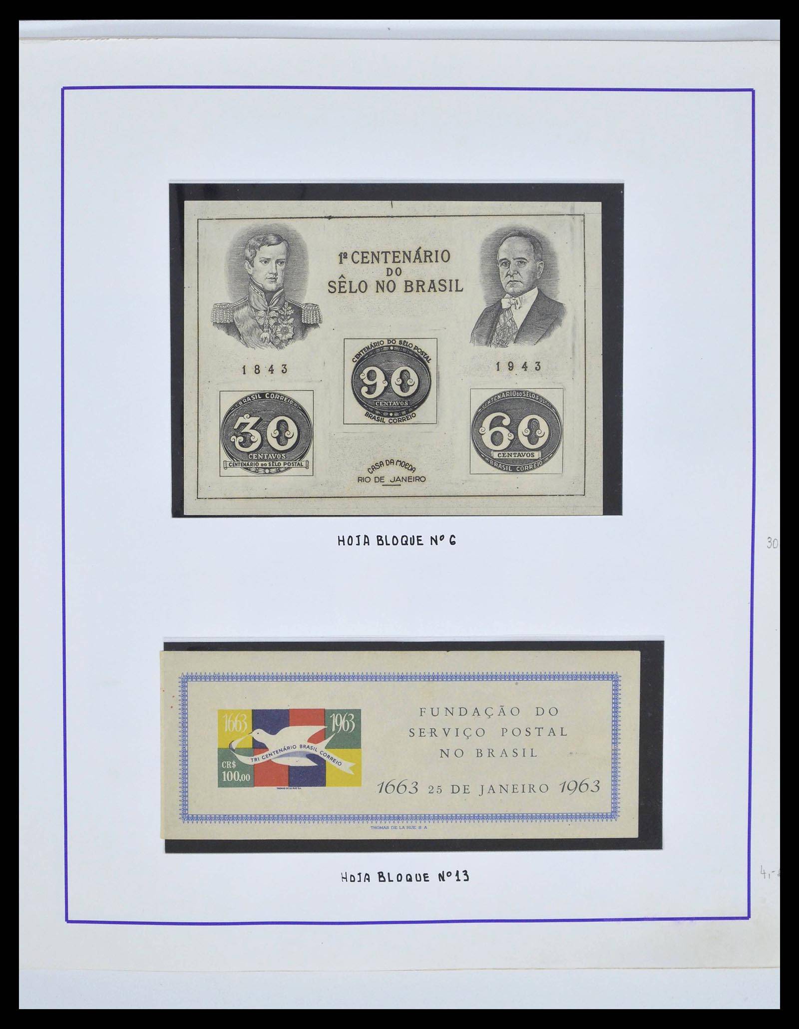 39245 0022 - Postzegelverzameling 39245 Brazilië 1843-1968.