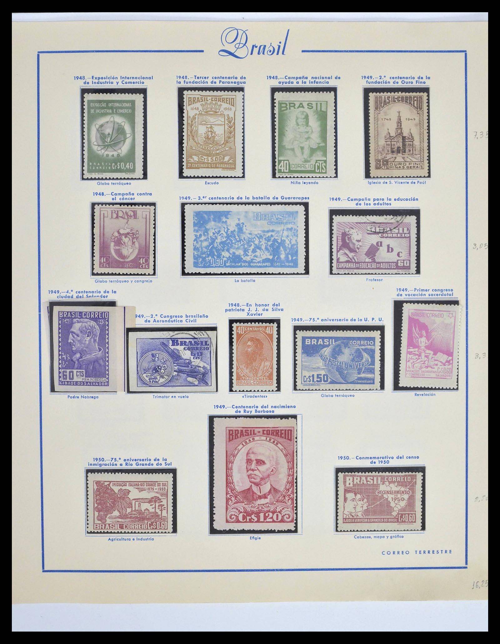 39245 0029 - Postzegelverzameling 39245 Brazilië 1843-1968.