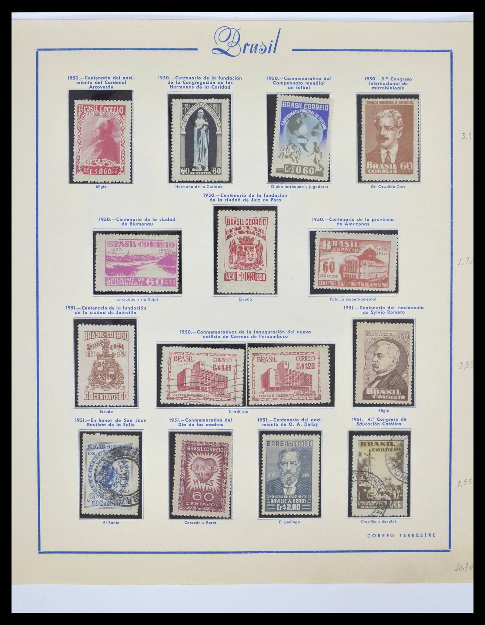 39245 0030 - Stamp collection 39245 Brazil 1843-1968.