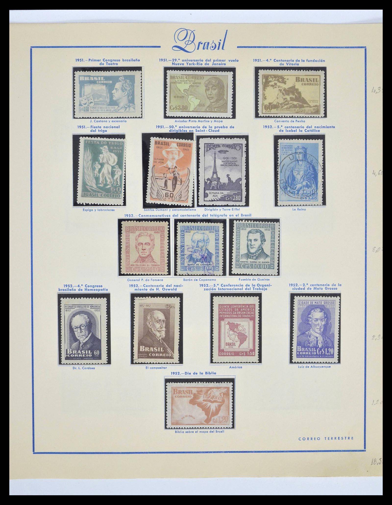 39245 0031 - Stamp collection 39245 Brazil 1843-1968.