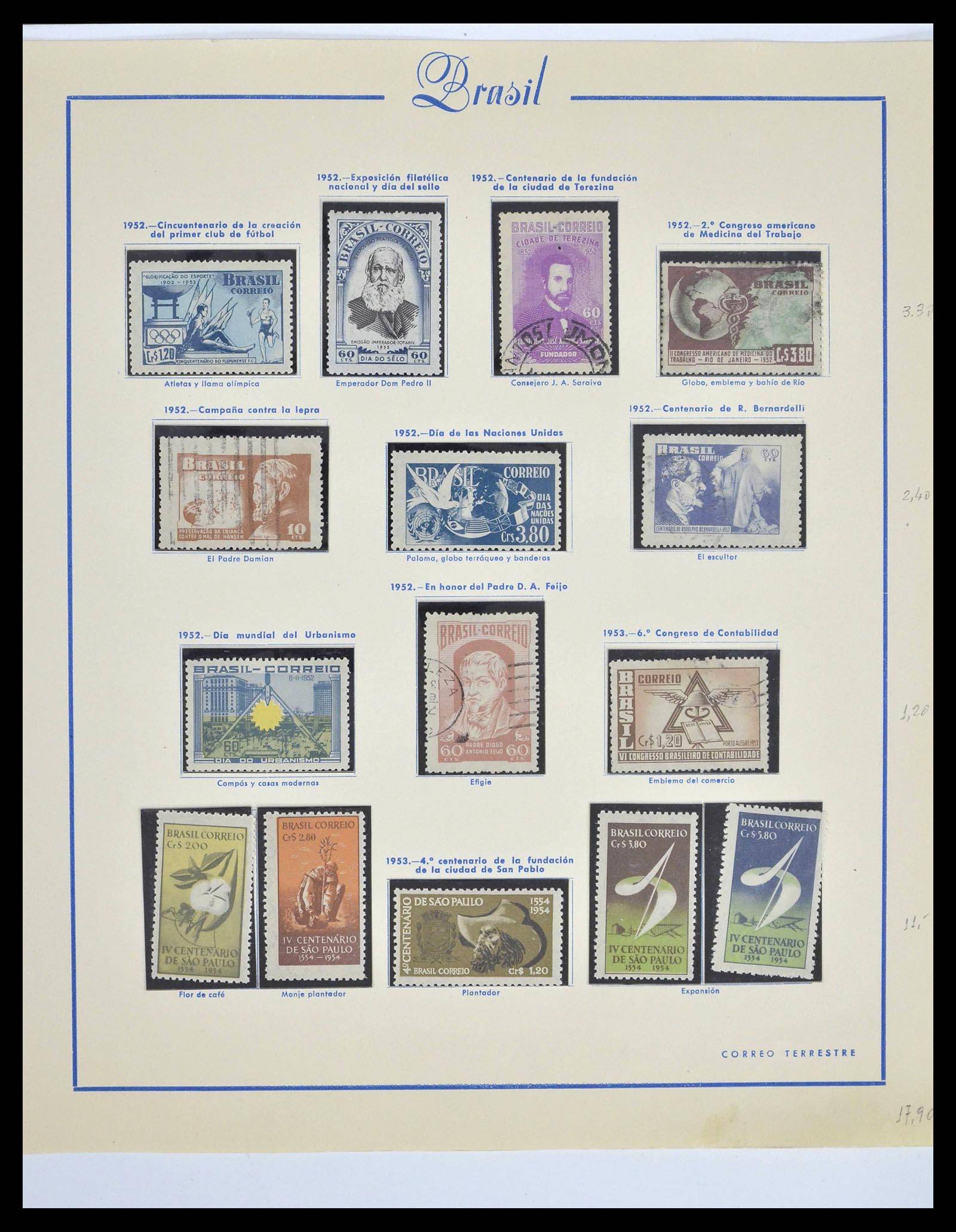 39245 0032 - Postzegelverzameling 39245 Brazilië 1843-1968.