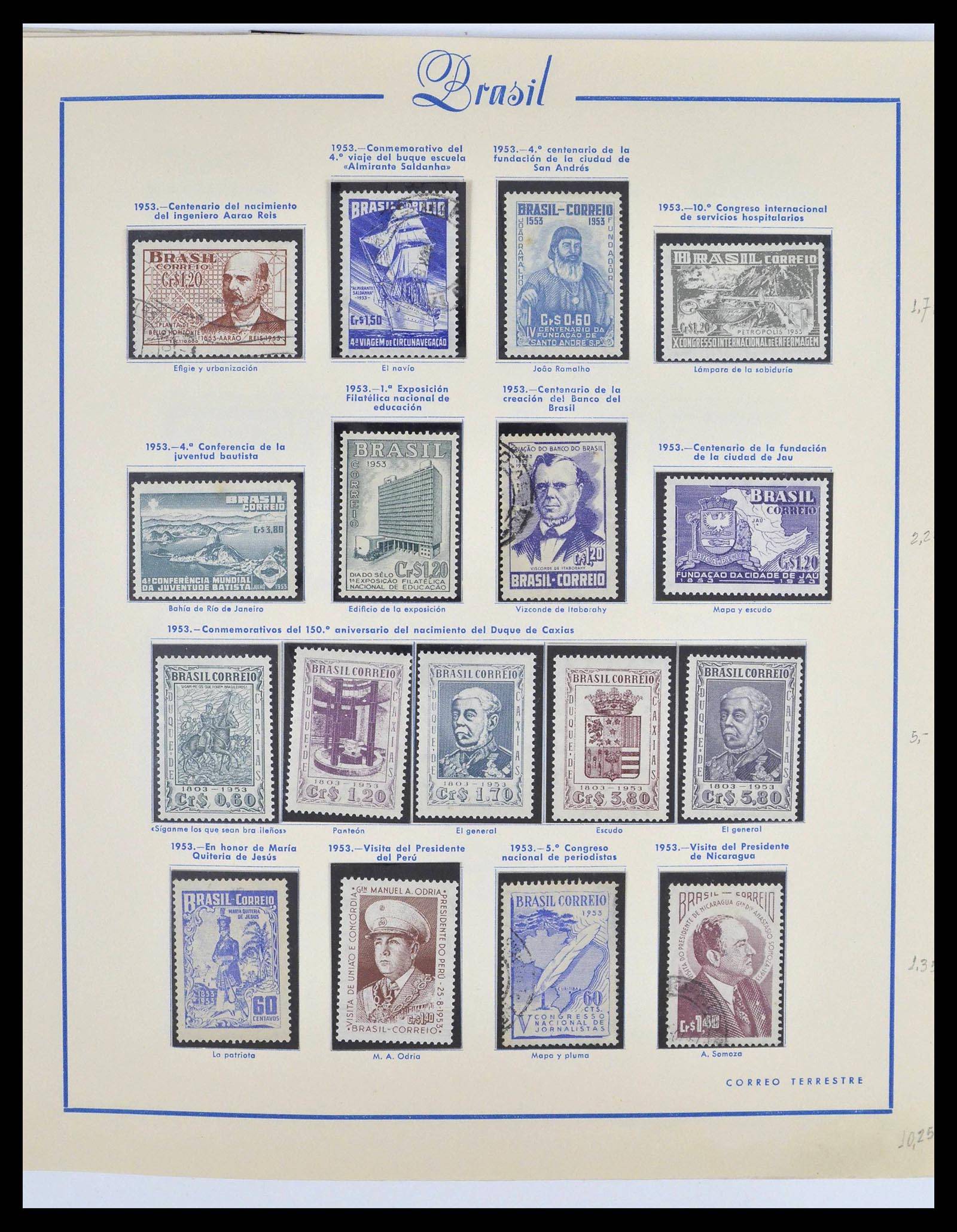 39245 0033 - Postzegelverzameling 39245 Brazilië 1843-1968.