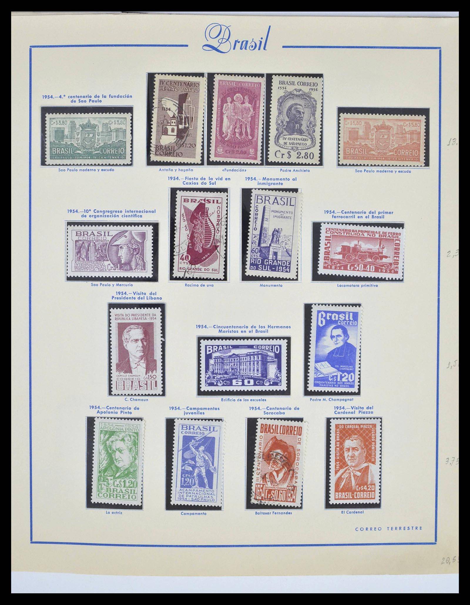 39245 0036 - Postzegelverzameling 39245 Brazilië 1843-1968.