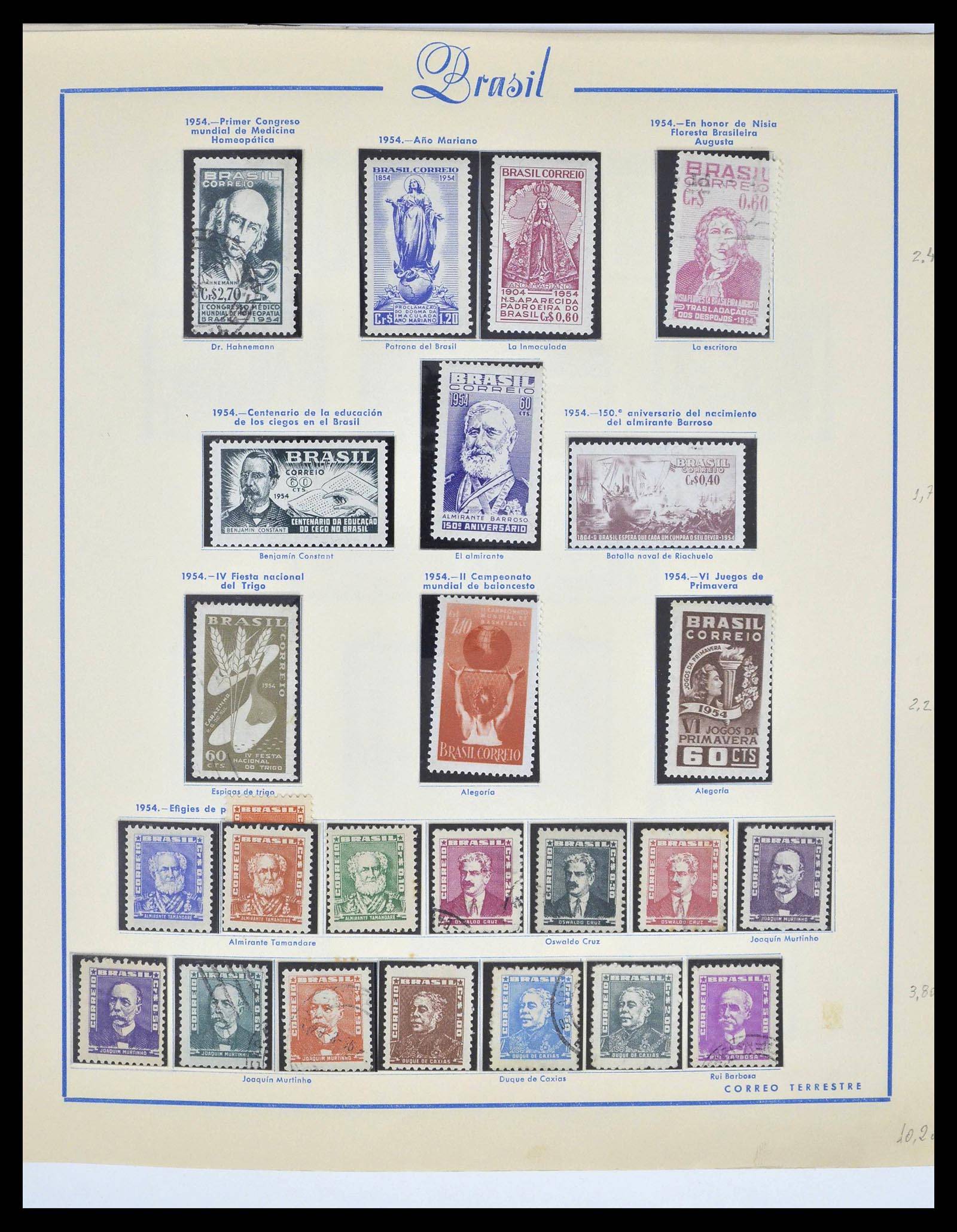 39245 0037 - Postzegelverzameling 39245 Brazilië 1843-1968.