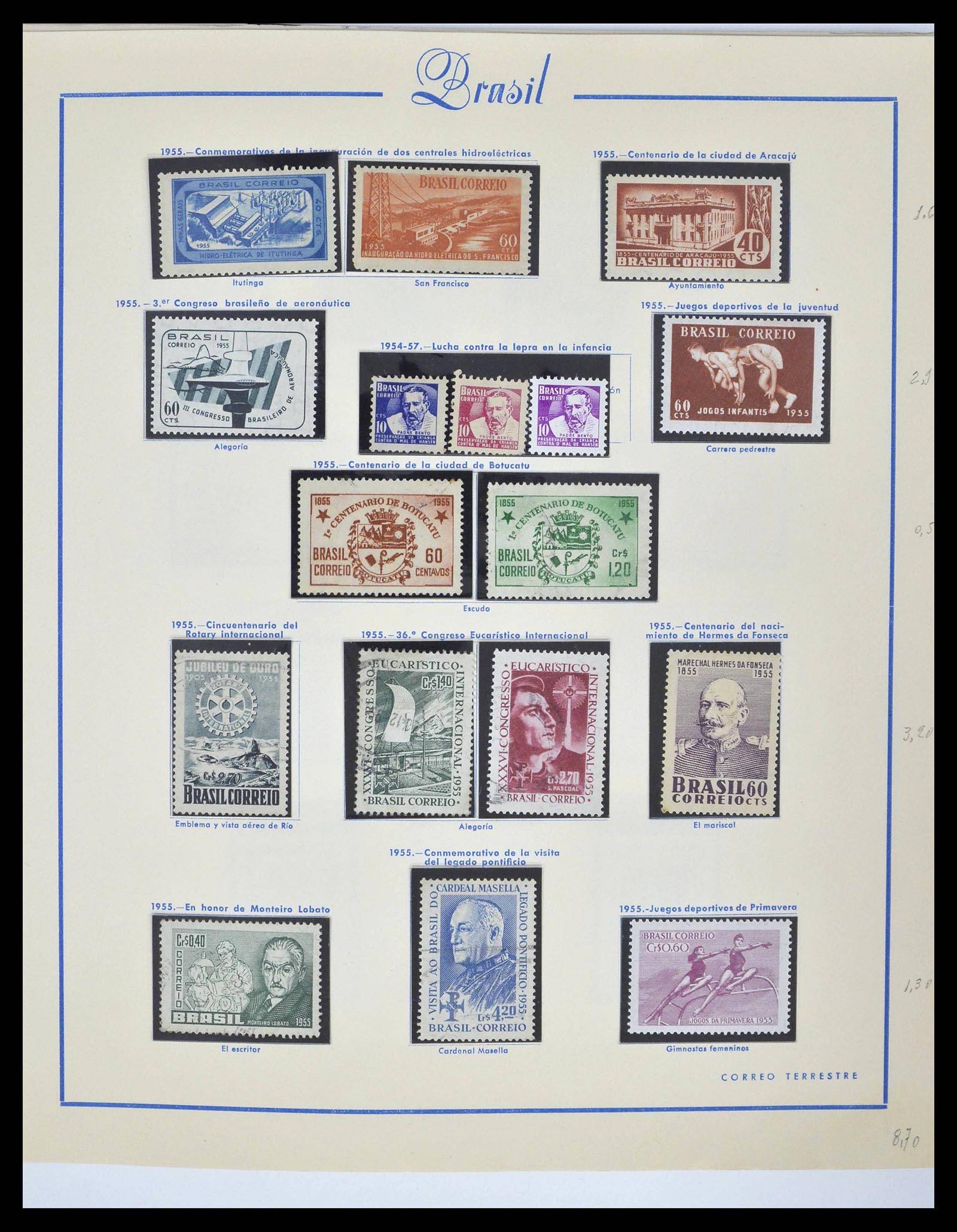 39245 0038 - Postzegelverzameling 39245 Brazilië 1843-1968.