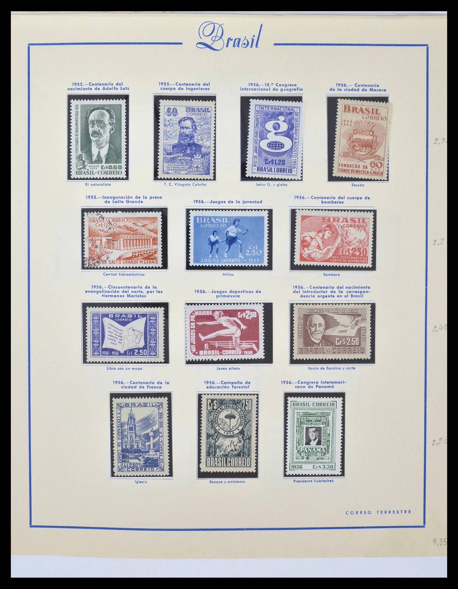 39245 0039 - Postzegelverzameling 39245 Brazilië 1843-1968.