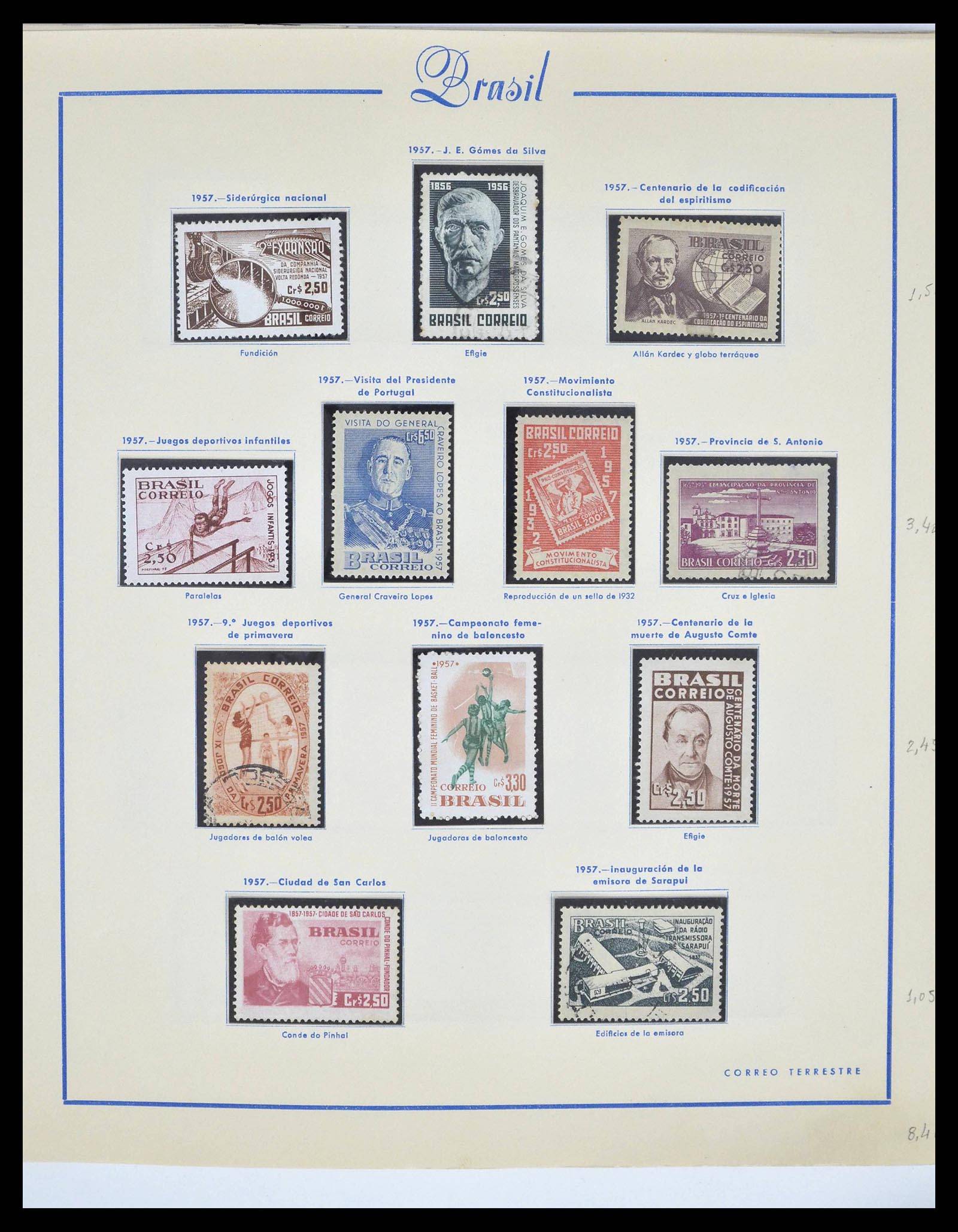 39245 0040 - Postzegelverzameling 39245 Brazilië 1843-1968.